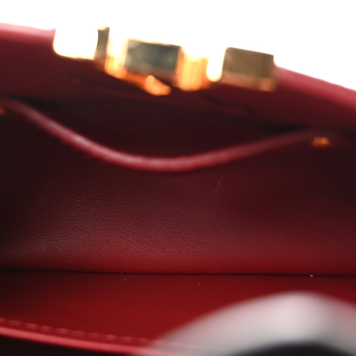 Taurillon Snakeskin Mini Capucines Burgundy