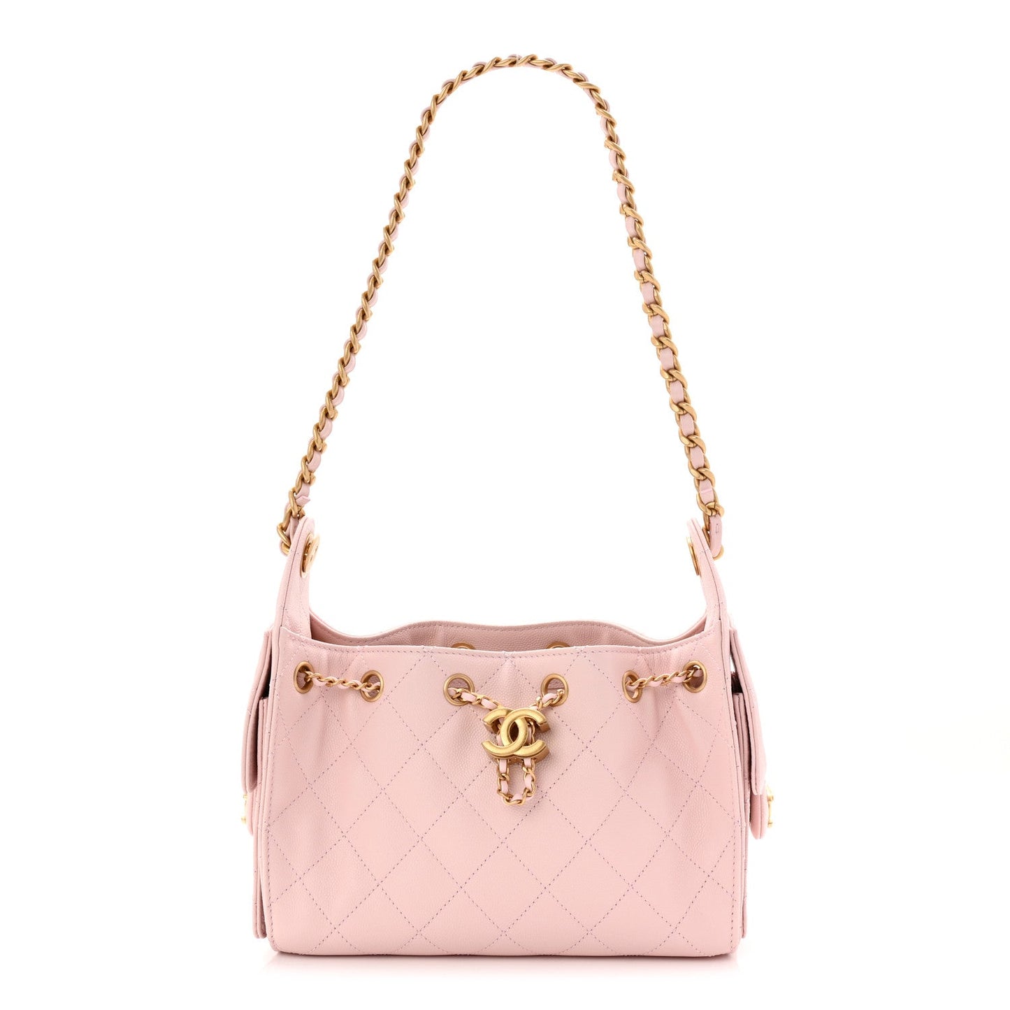 Caviar Quilted Mini Chanel 25 Handbag Light Pink