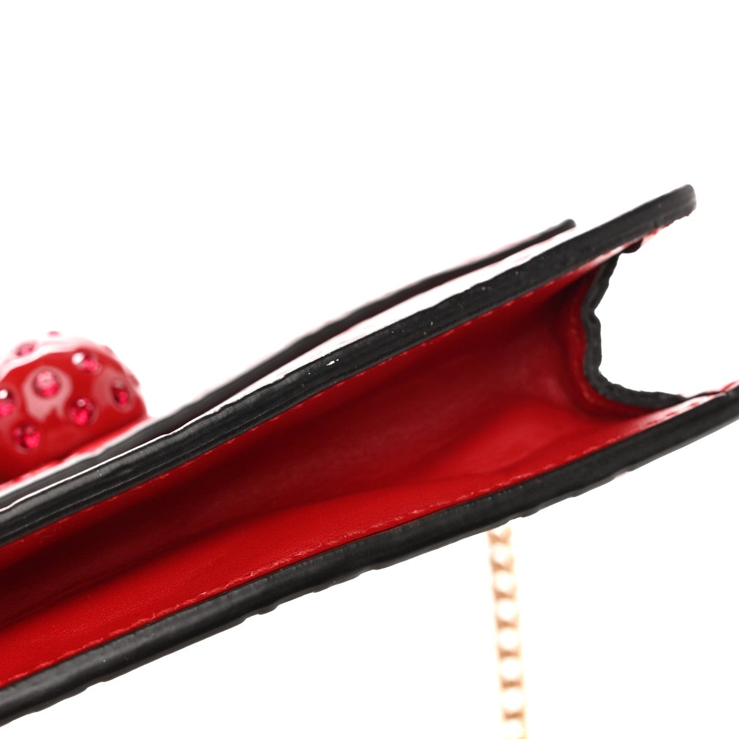 Guccissima Mini Cherry Chain Bag Hibiscus Red