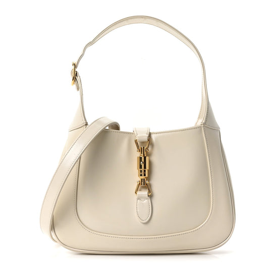 Boarded Dyana Lux Calfskin Small Jackie 1961 Hobo Mystic White