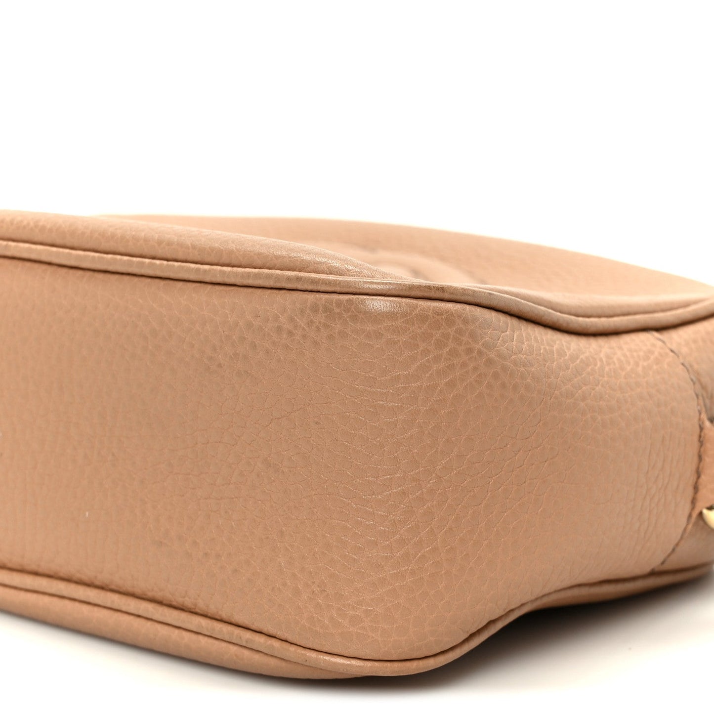 Pebbled Calfskin Small Soho Disco Bag Rose Beige