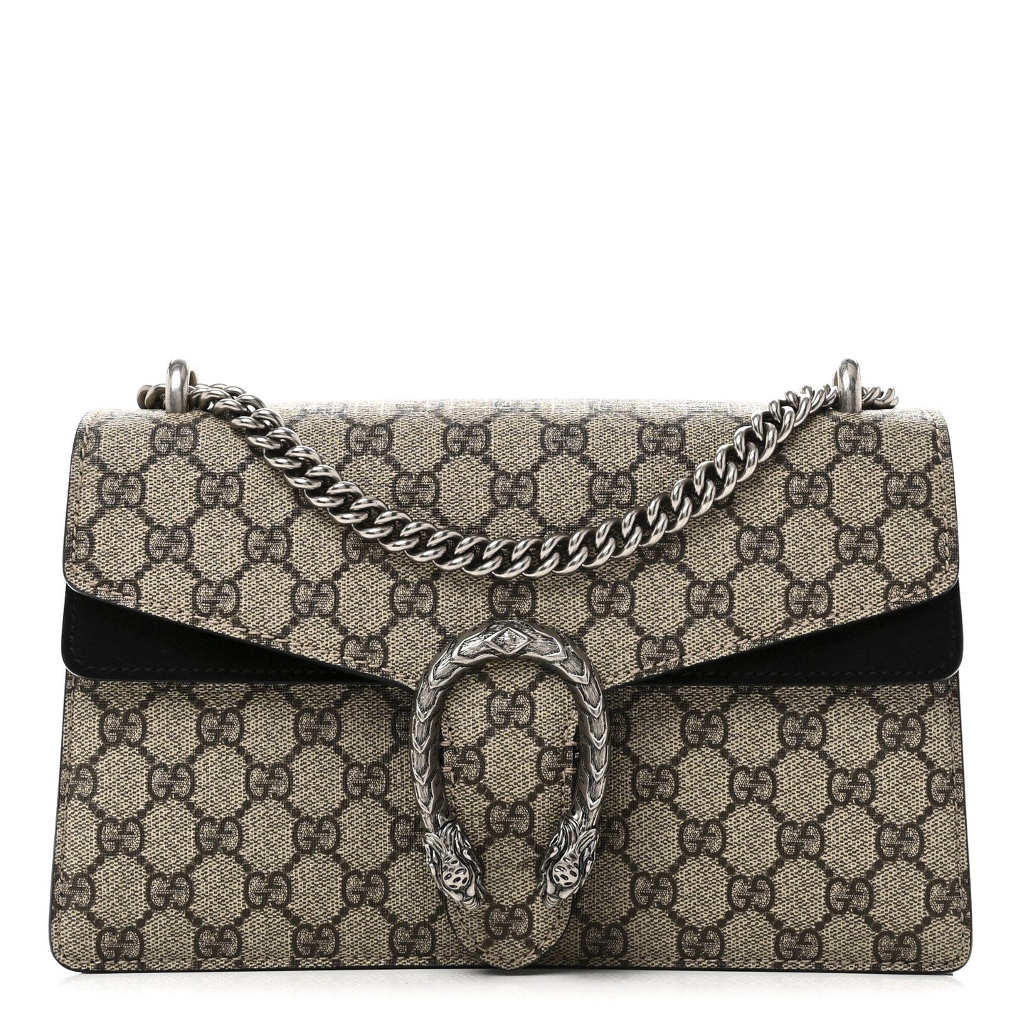 GG Supreme Monogram Small Dionysus Shoulder Bag Black