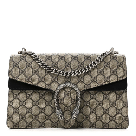 GG Supreme Monogram Small Dionysus Shoulder Bag Black