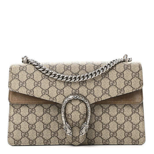 GG Supreme Monogram Small Dionysus Shoulder Bag Taupe