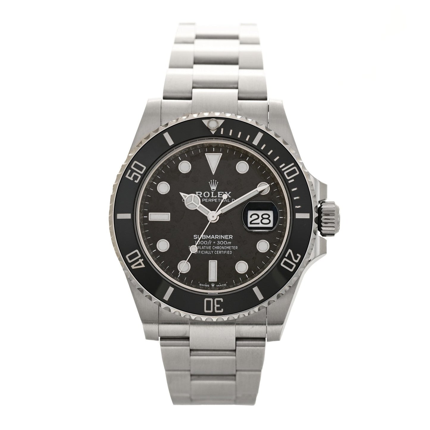 Stainless Steel 41mm Oyster Perpetual Submariner Date Watch Black 126610LN