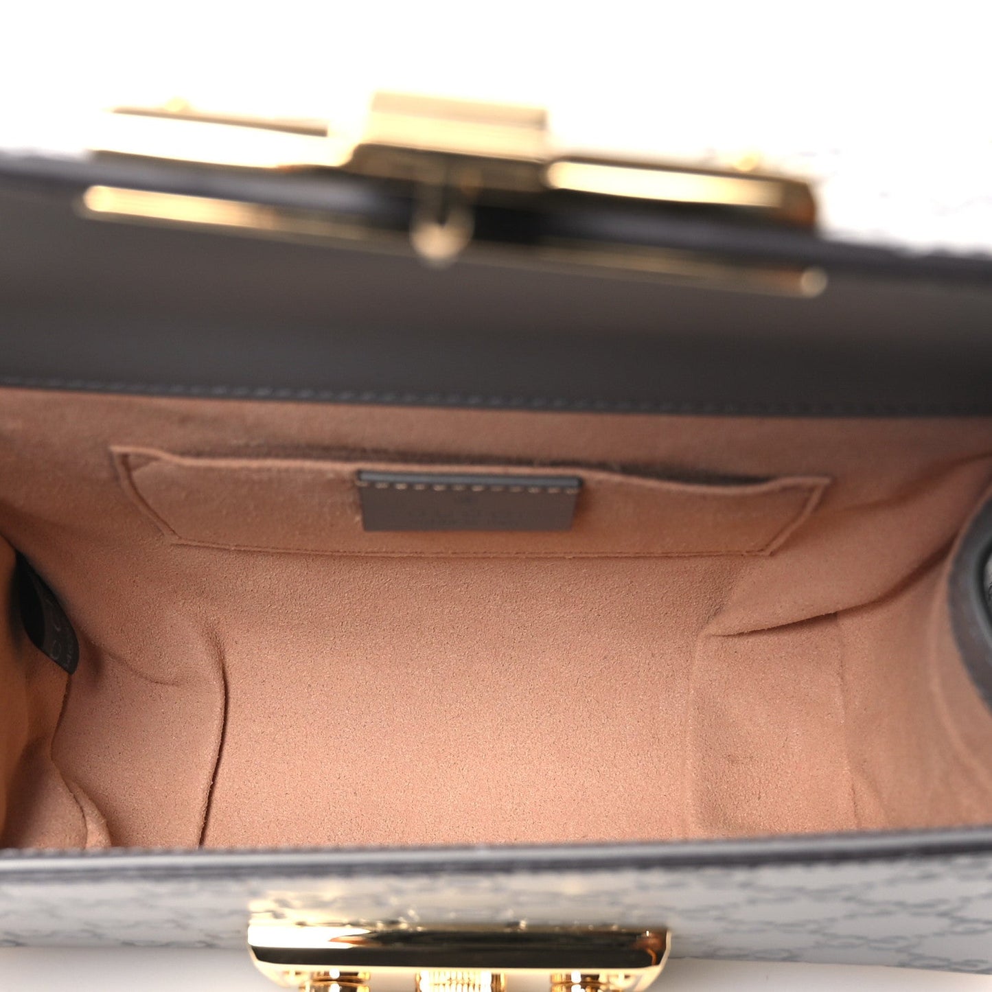 Guccissima Small Padlock Shoulder Bag Grey