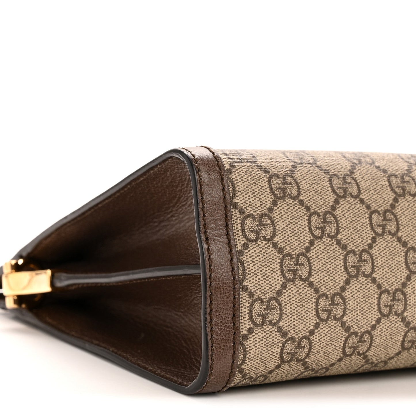 GG Supreme Monogram Web Medium Ophidia Chain Shoulder Bag Brown
