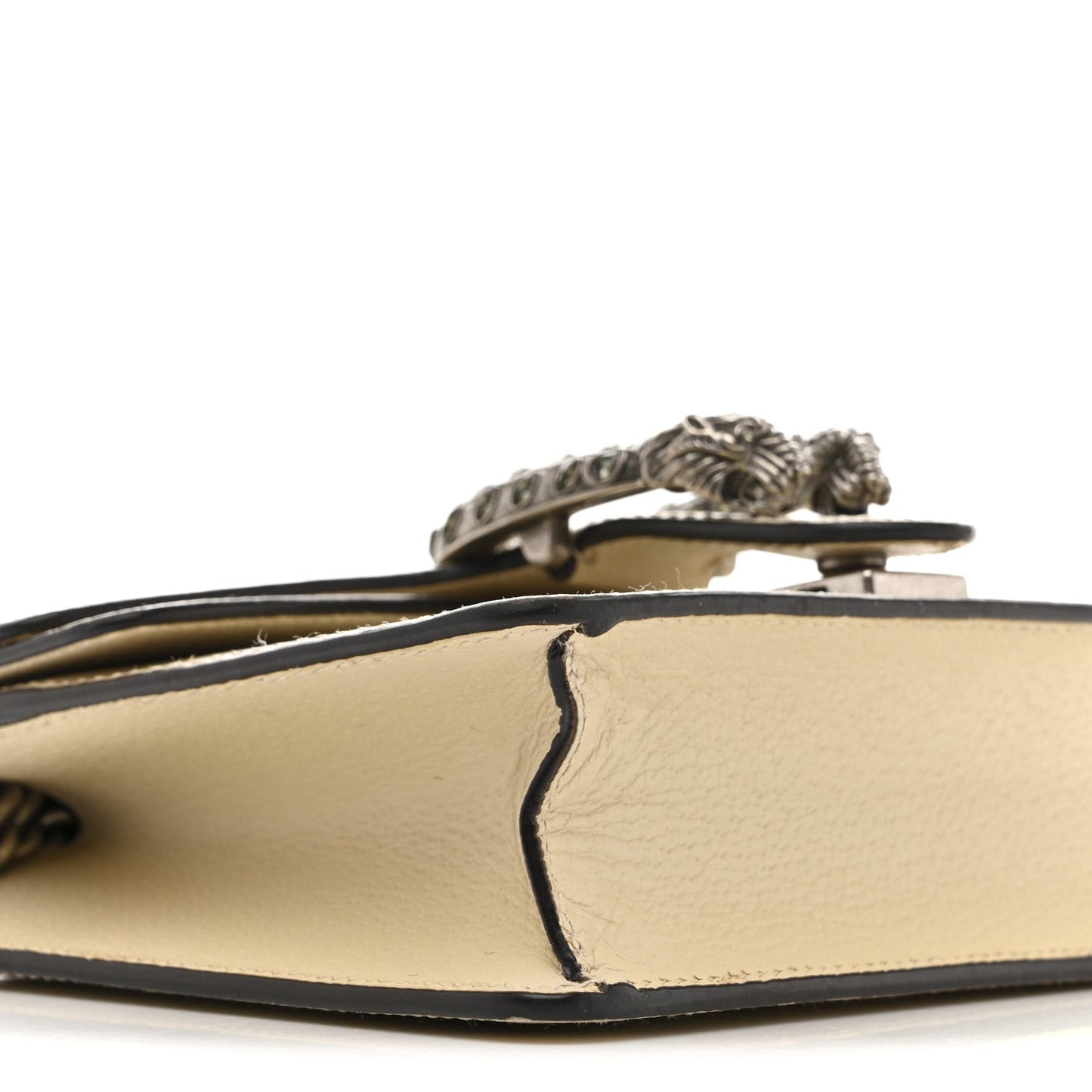 Textured Calfskin Crystal Mini Dionysus Shoulder Bag Mystic White