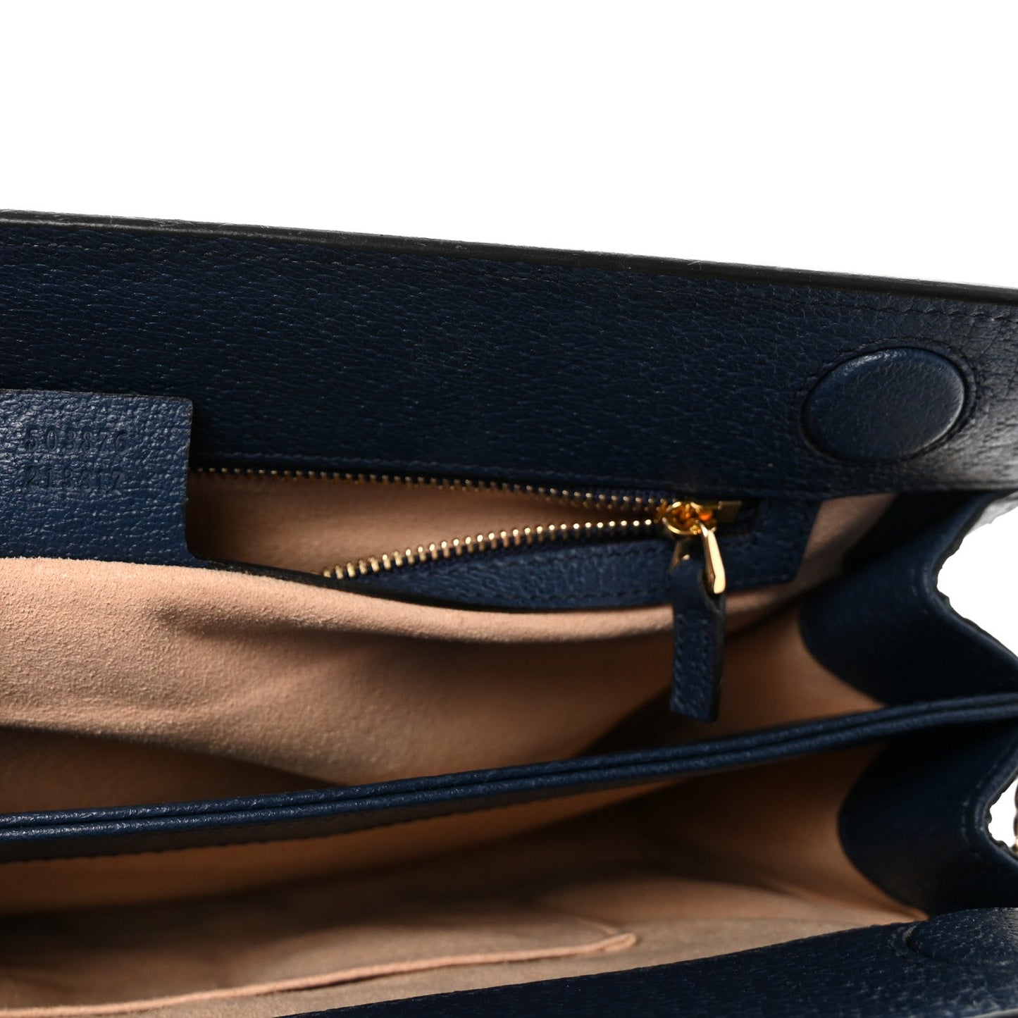 Textured Calfskin Web Medium Ophidia Chain Shoulder Bag Blue Agata