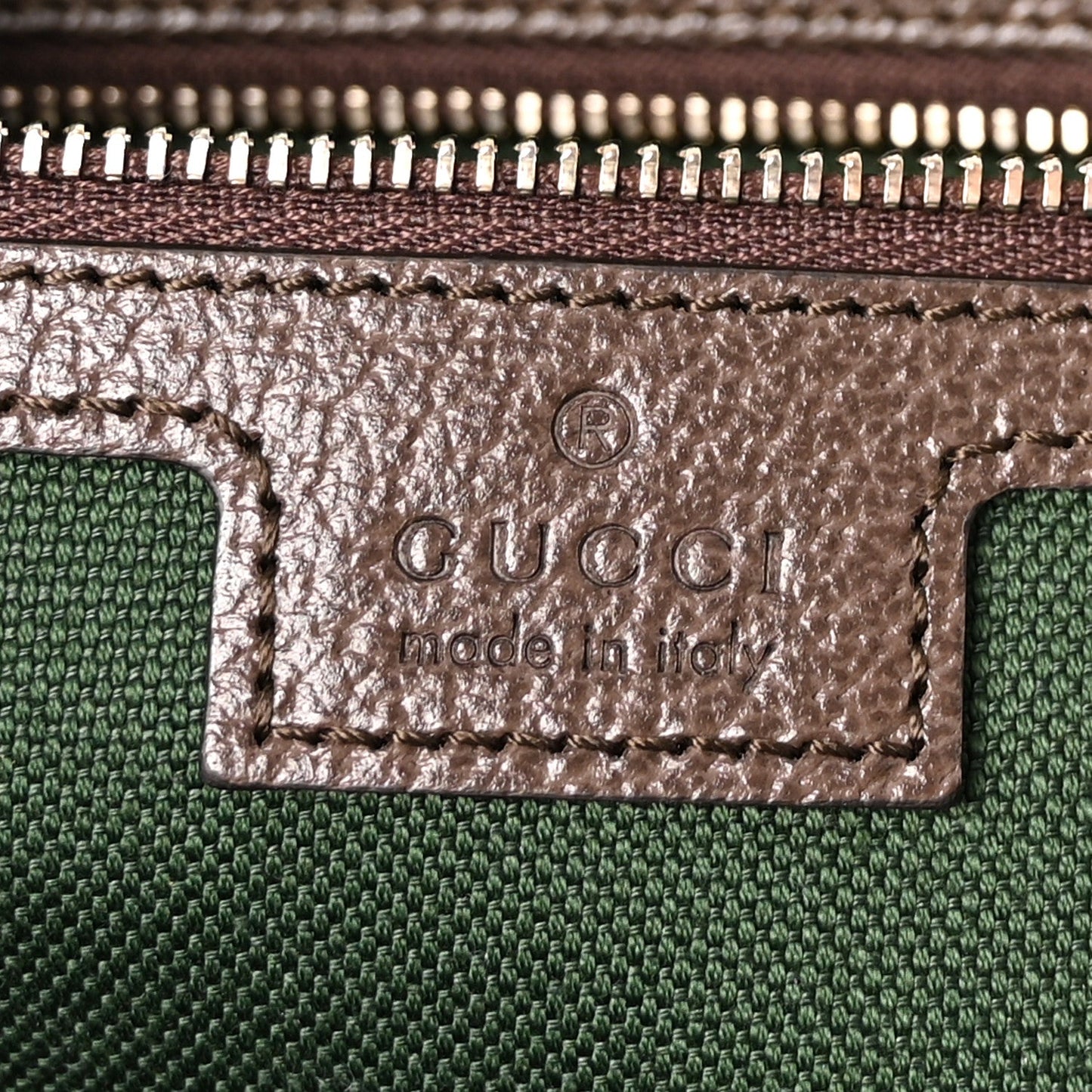 GG Supreme Monogram Calfskin Web Large Ophidia Tote Beige Dark Brown