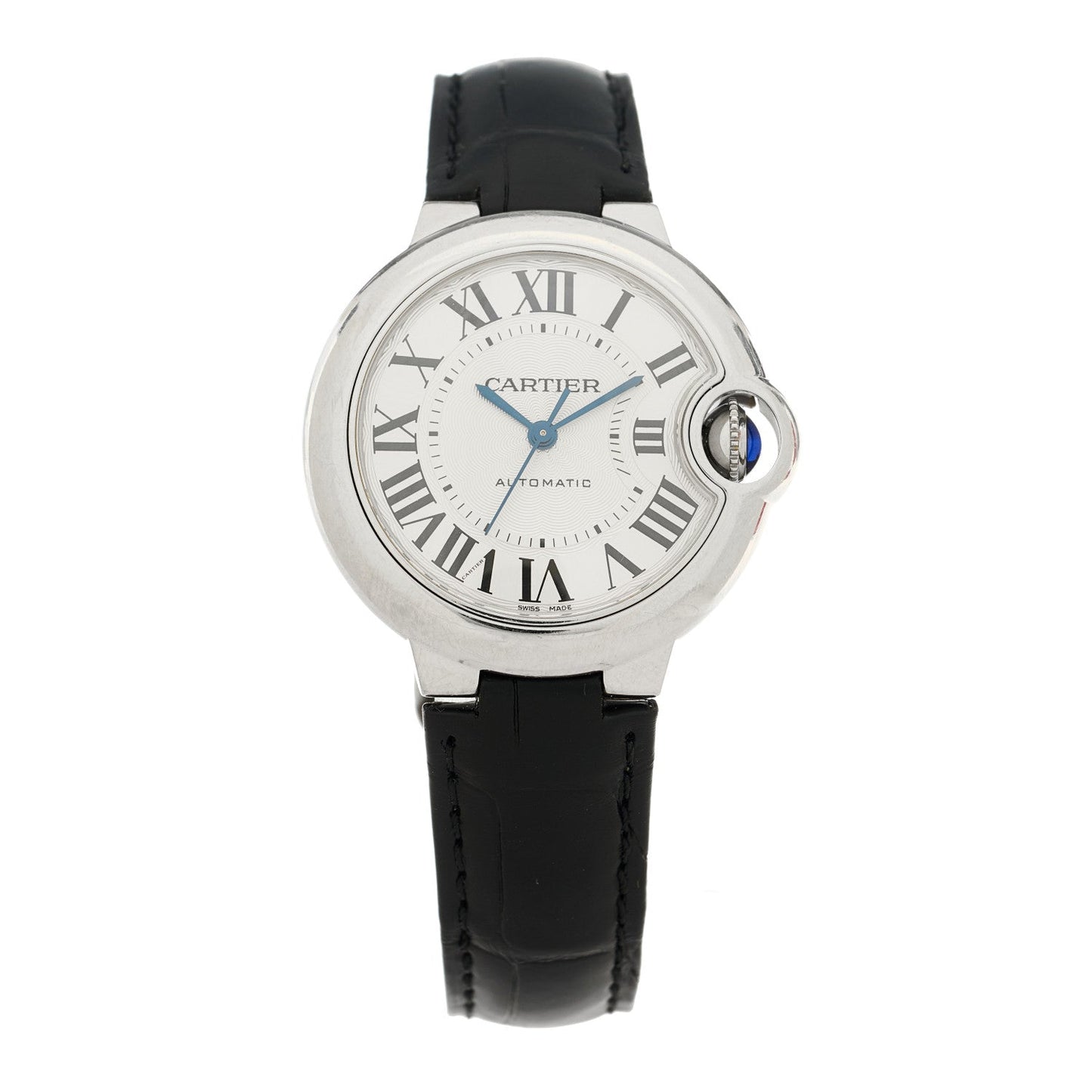 Stainless Steel Alligator 33mm Ballon Bleu De Cartier Automatic Watch