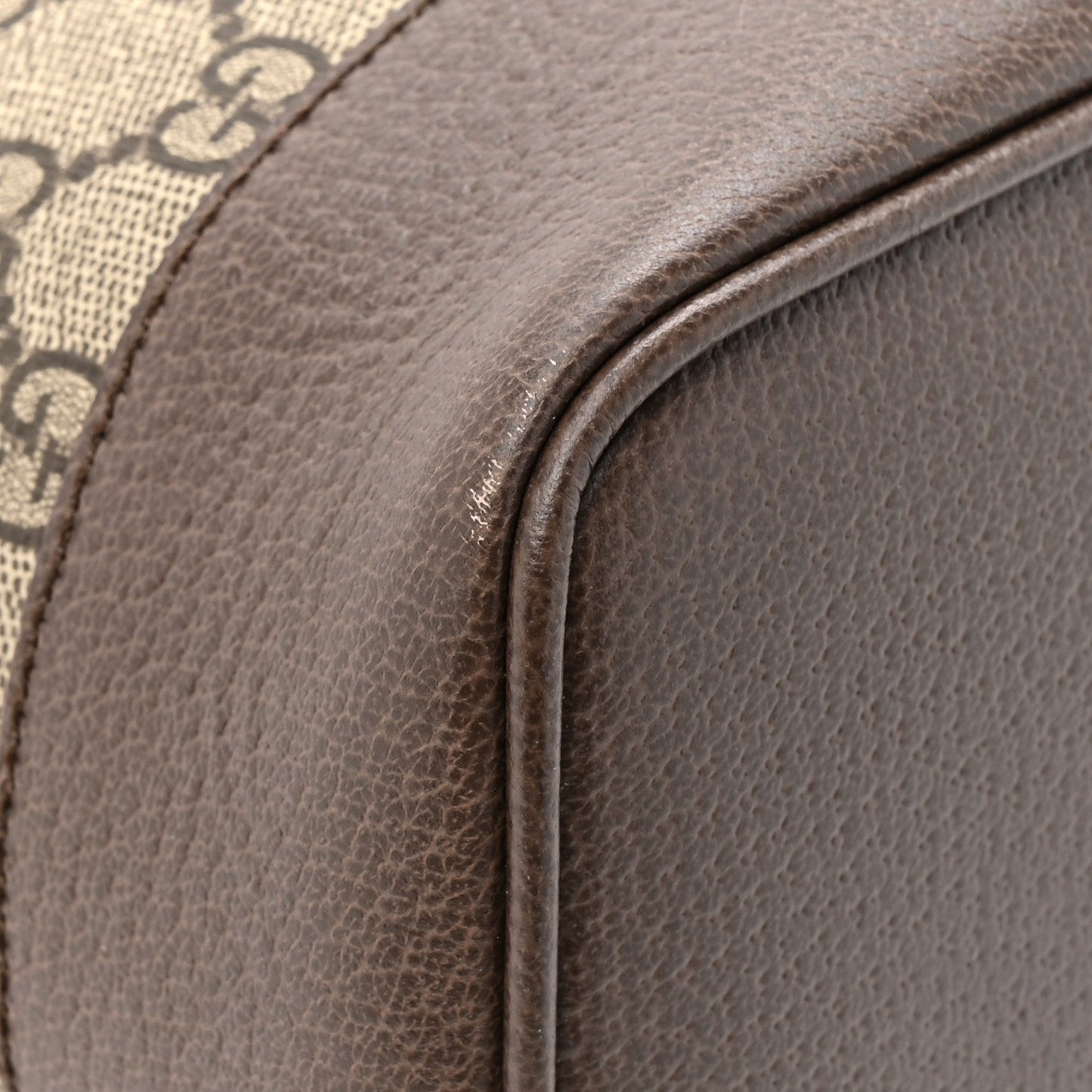 GG Supreme Monogram Textured Dollar Calfskin Web Large Ophidia Bucket Shoulder Bag Beige Ebony New Acero