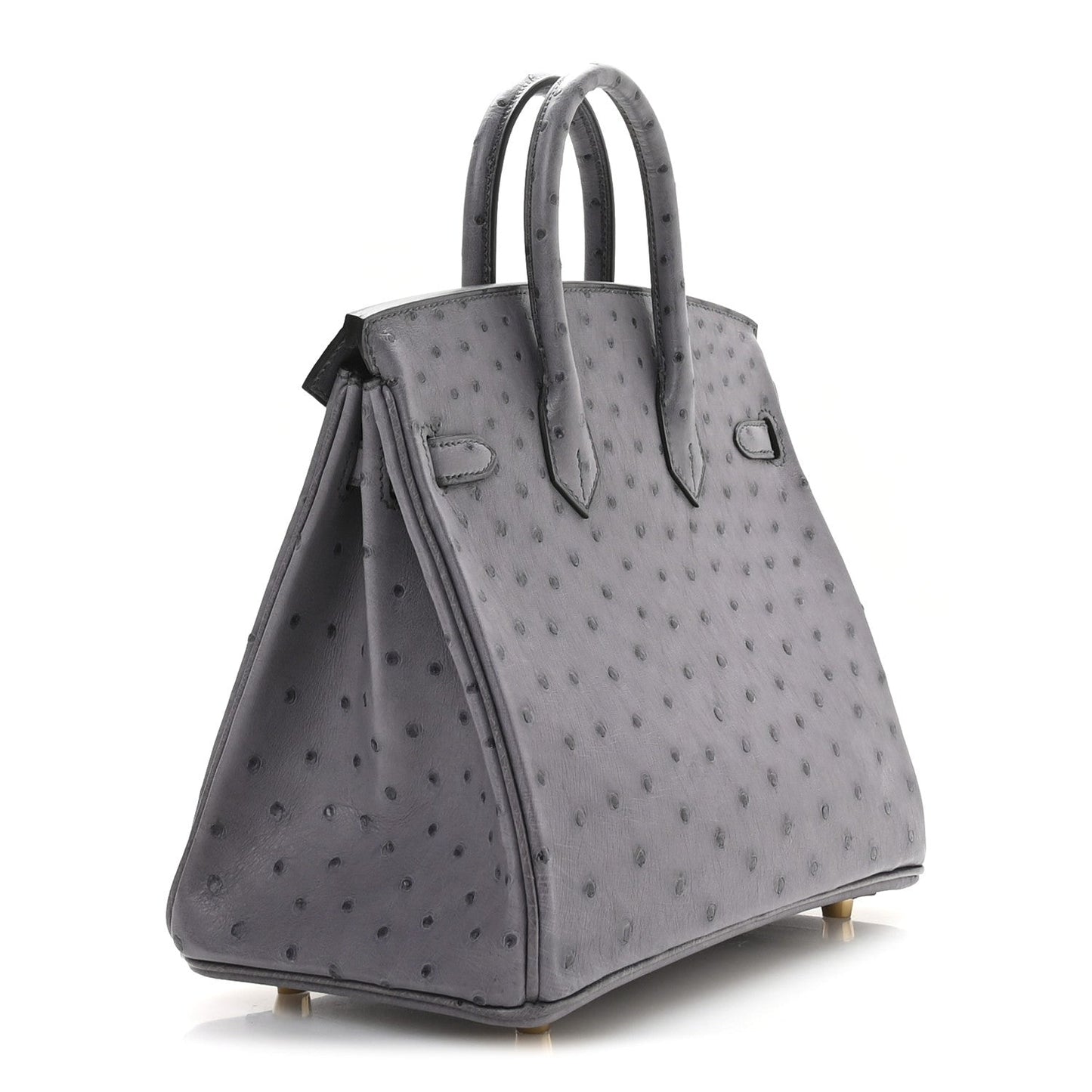 Ostrich Birkin 25 Gris Agate