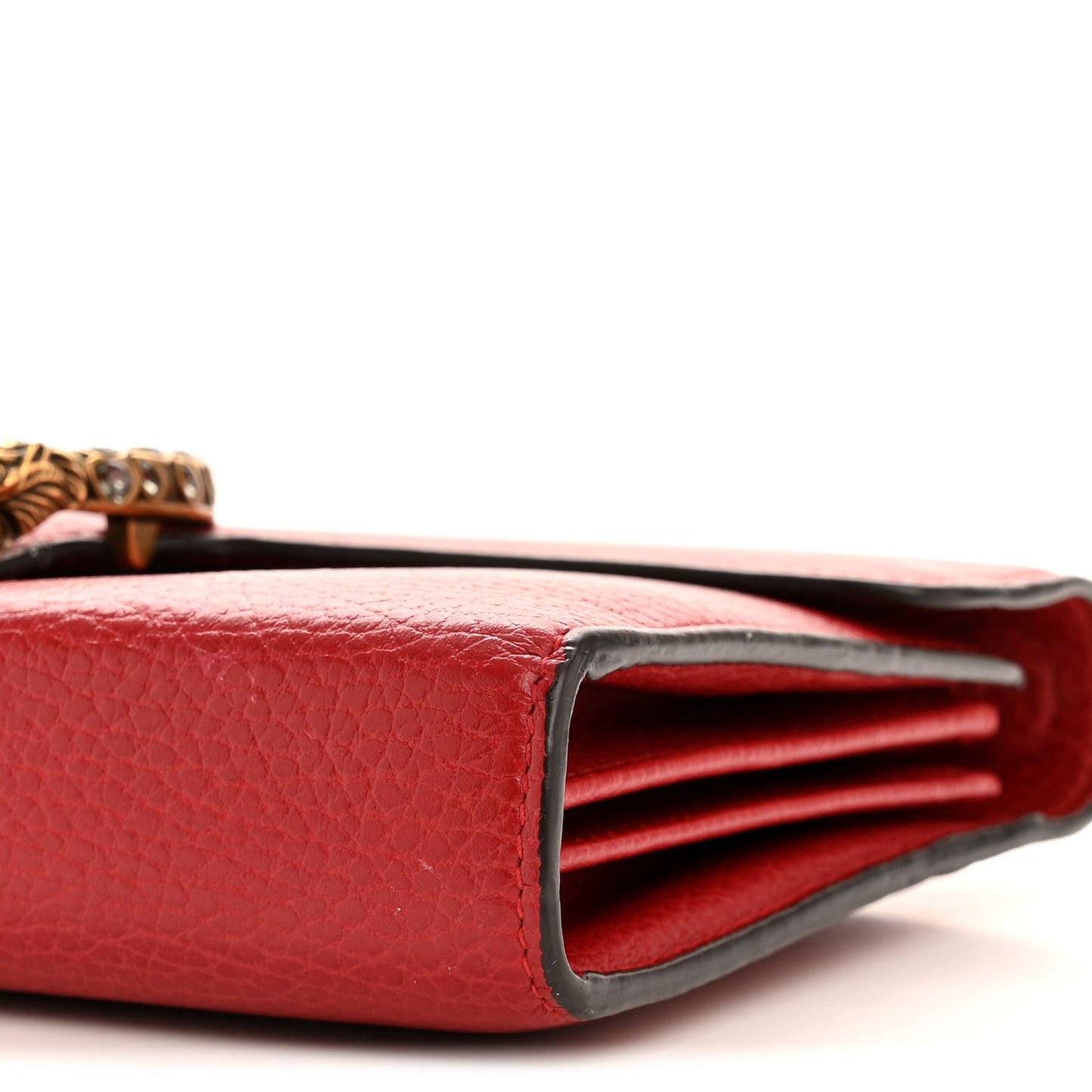 Calfskin Mini Dionysus Chain Wallet Hibiscus Red