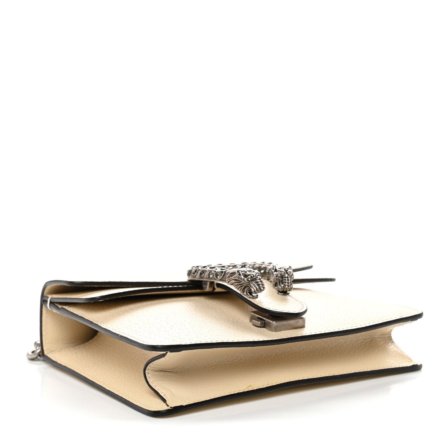 Textured Calfskin Crystal Mini Dionysus Shoulder Bag Mystic White