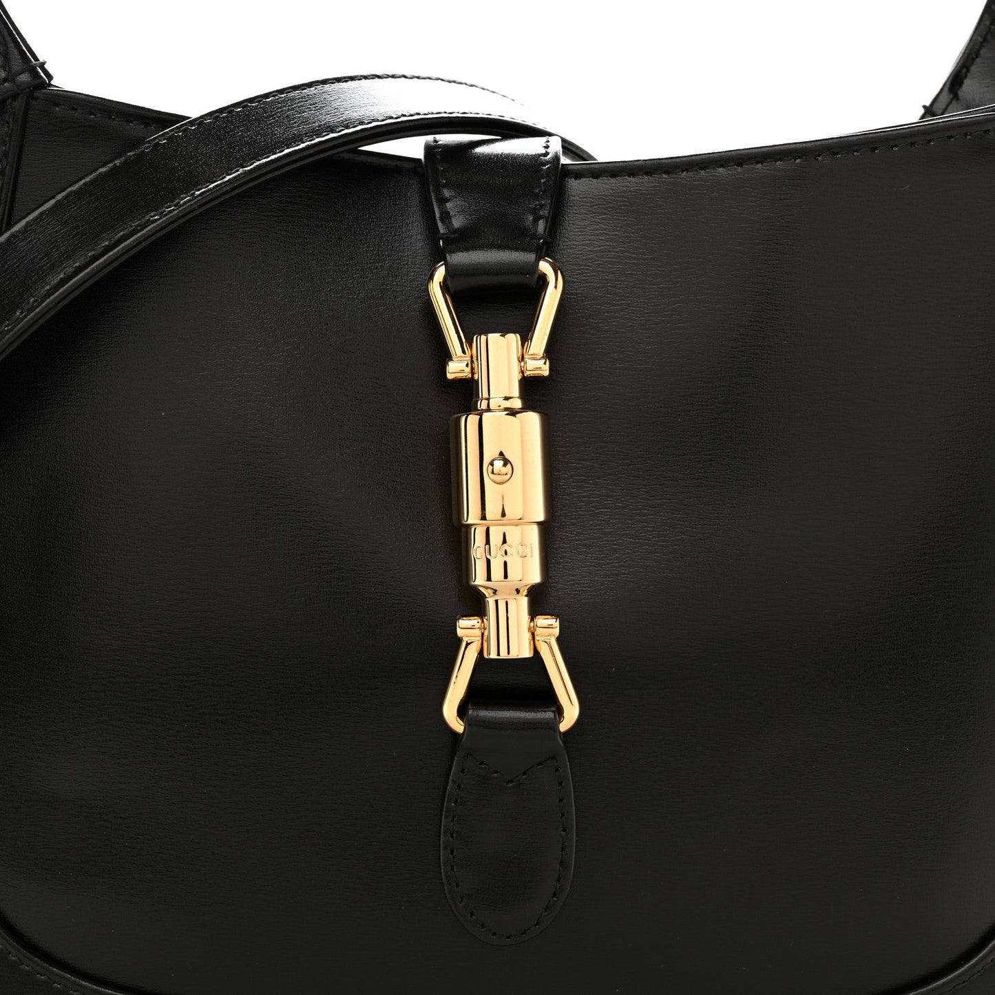 Boarded Dyana Lux Calfskin Small Jackie 1961 Hobo Black