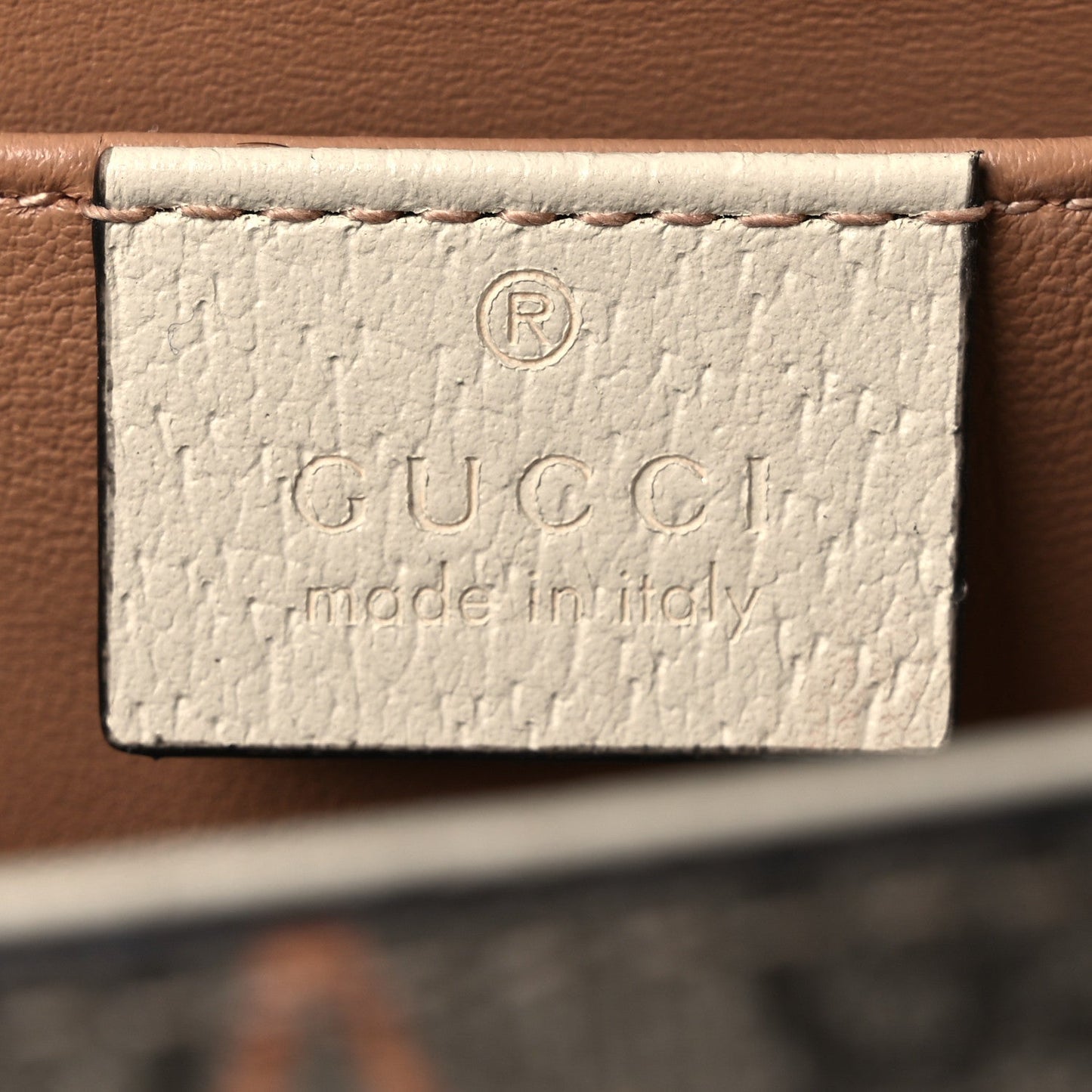 GG Supreme Monogram Berry Textured Dollar Calfskin Small Padlock Shoulder Bag Beige Ebony Light Copper Mystic White