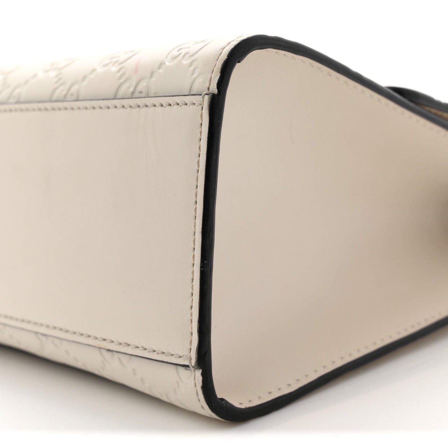 Guccissima Medium Padlock Shoulder Bag Black Mystic White