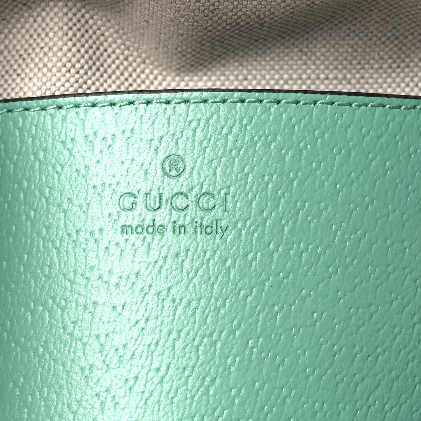 Monogram Jumbo GG Textured Dollar Calfskin Small Ophidia Dome Shoulder Bag Beige Pepperlight Mint