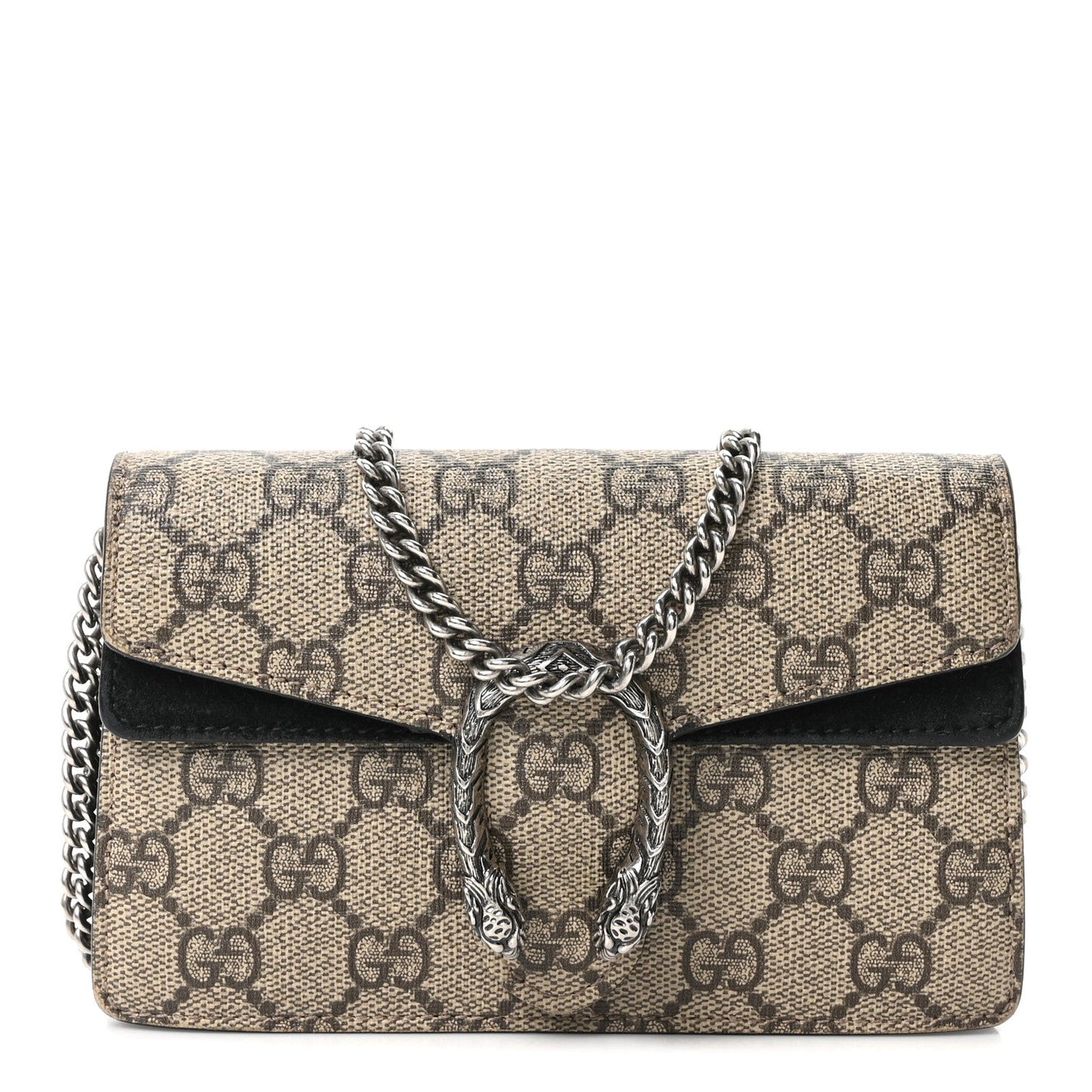 GG Supreme Monogram Super Mini Dionysus Shoulder Bag Black