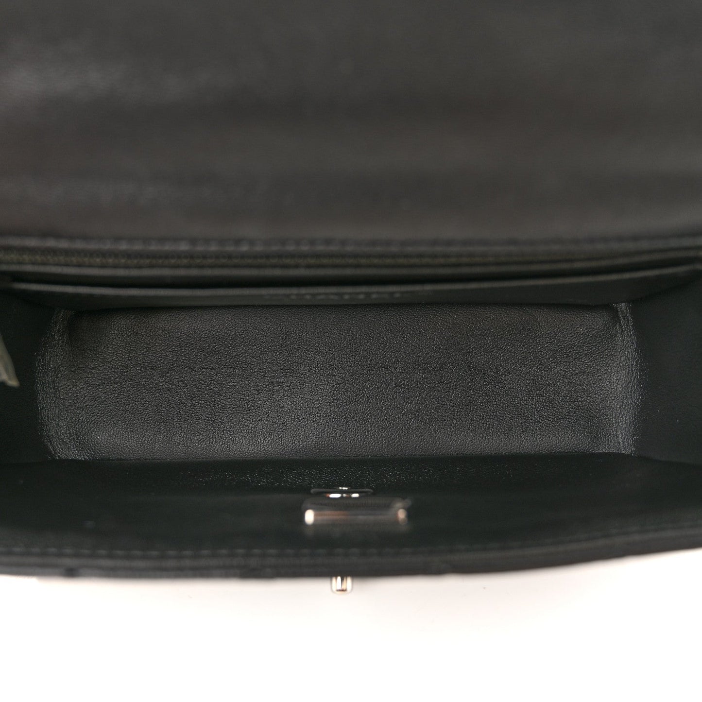 Lambskin Quilted Mini Rectangular Flap Black