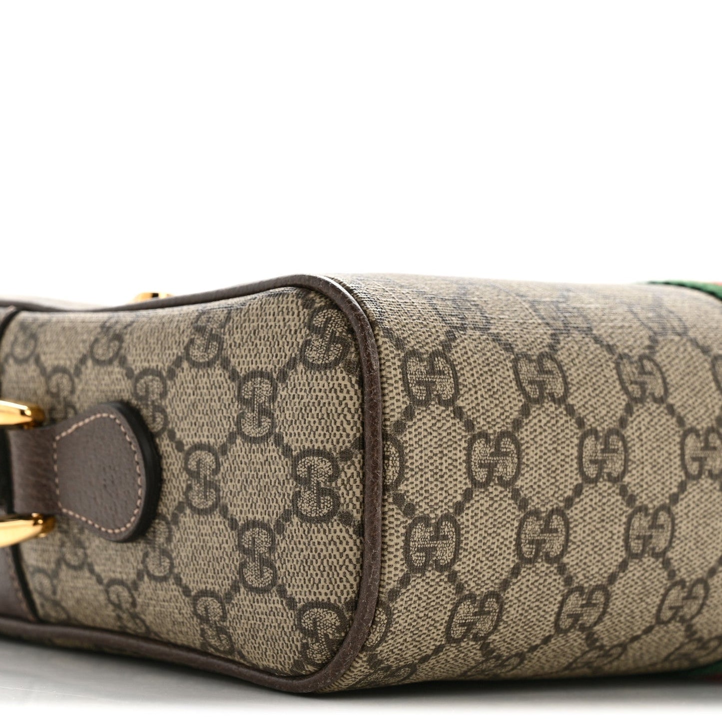 GG Supreme Monogram Web Small Ophidia Shoulder Bag Brown