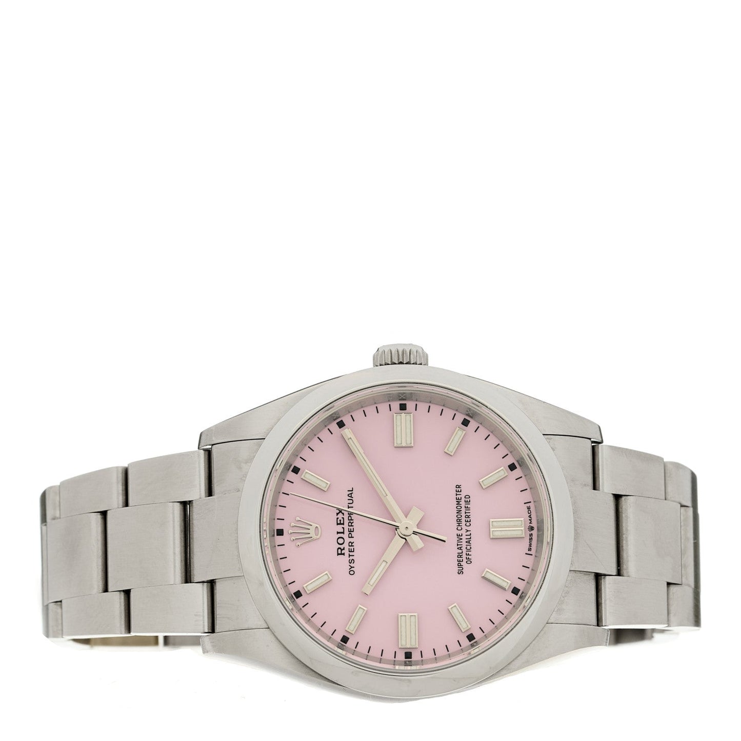 Stainless Steel 36mm Oyster Perpetual Watch Candy Pink 126000