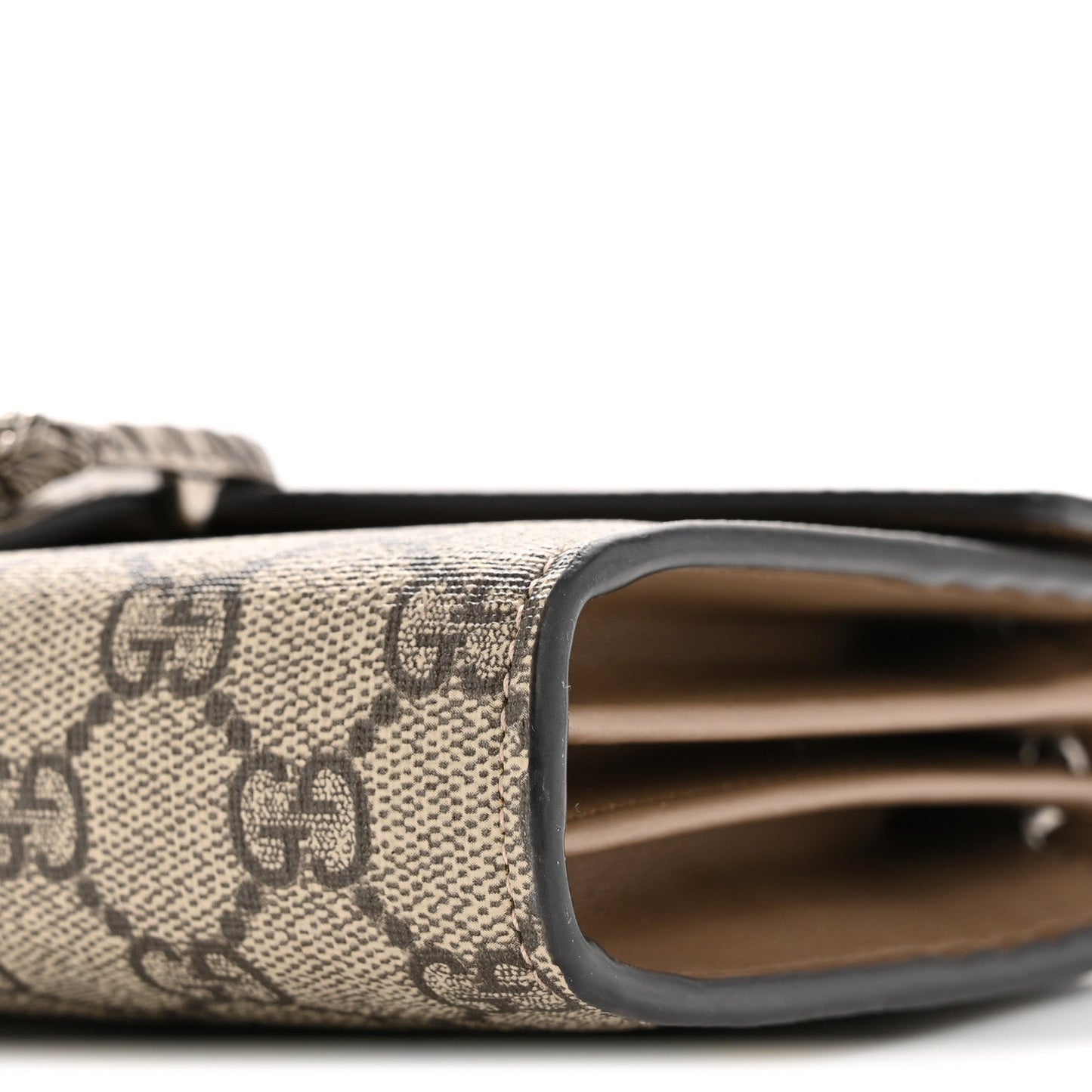 GG Supreme Monogram Mini Dionysus Chain Wallet Beige Taupe