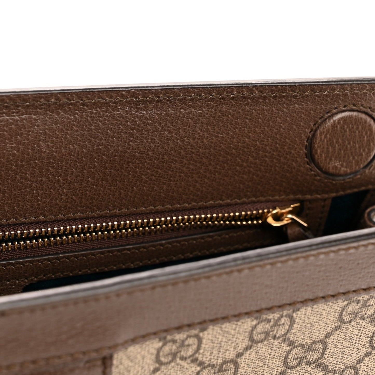 GG Supreme Monogram Web Medium Ophidia Chain Shoulder Bag Brown