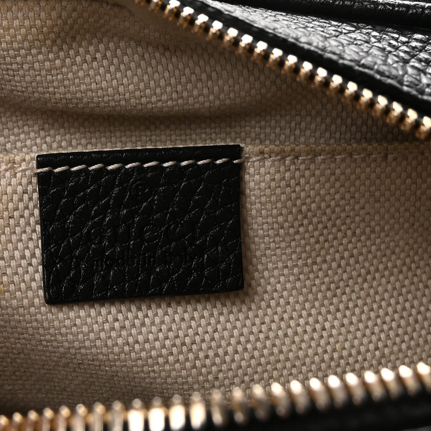Pebbled Calfskin Small Soho Disco Bag Black