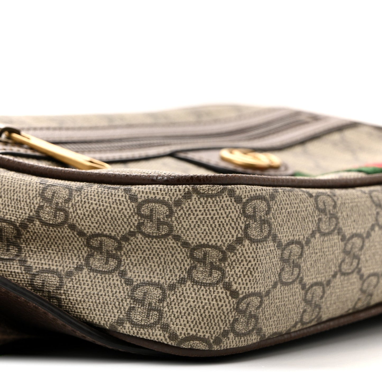 Soft GG Supreme Monogram Medium Ophidia Belt Bag Dark Brown
