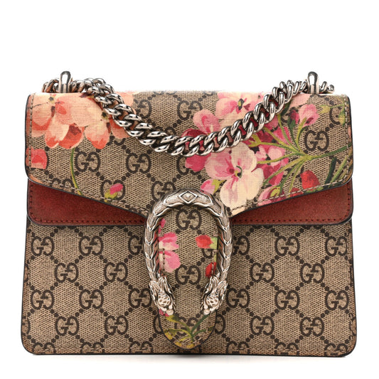 GG Supreme Monogram Blooms Mini Dionysus Shoulder Bag Beige Multicolor Dry Rose
