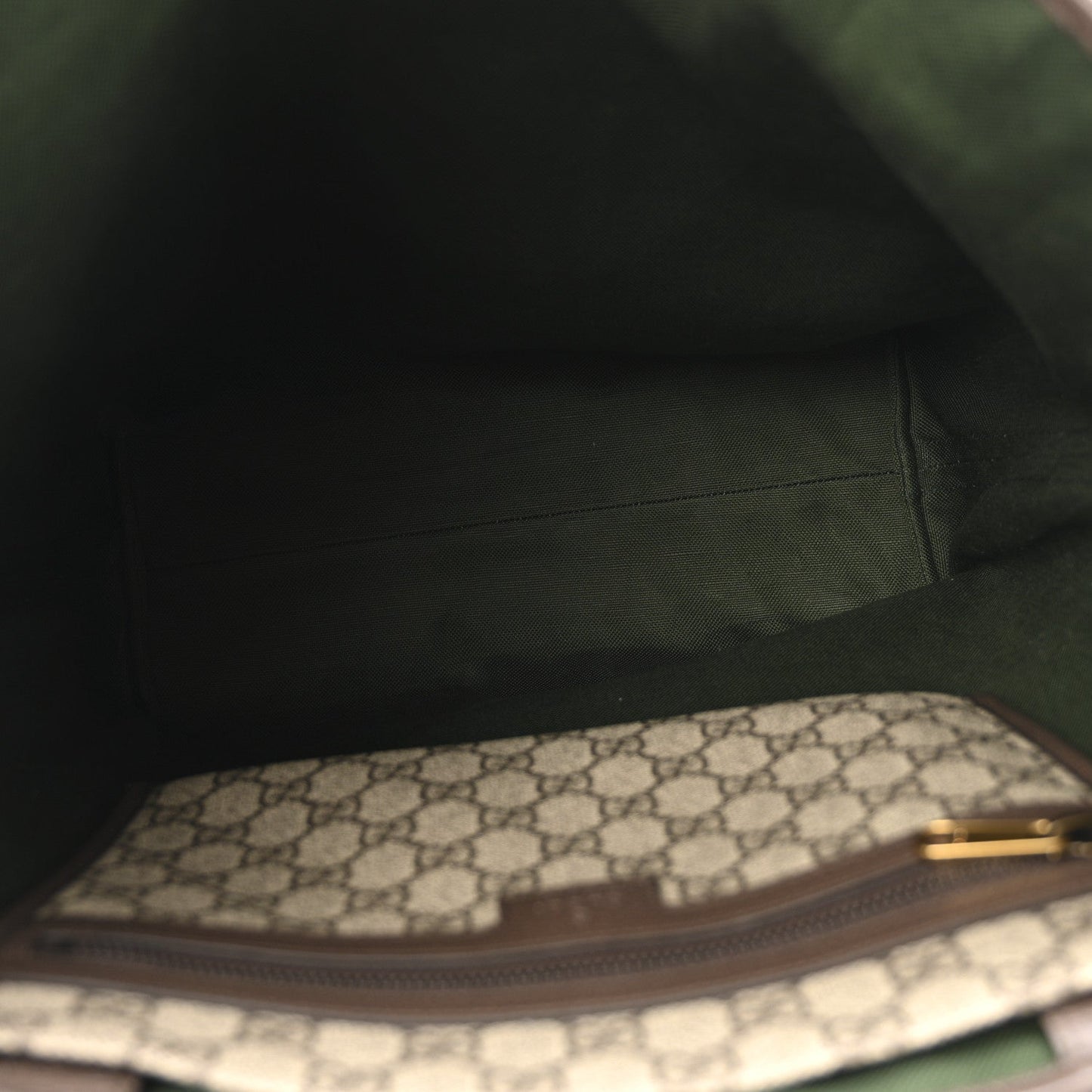 GG Supreme Monogram Medium Ophidia Tote Bag Brown