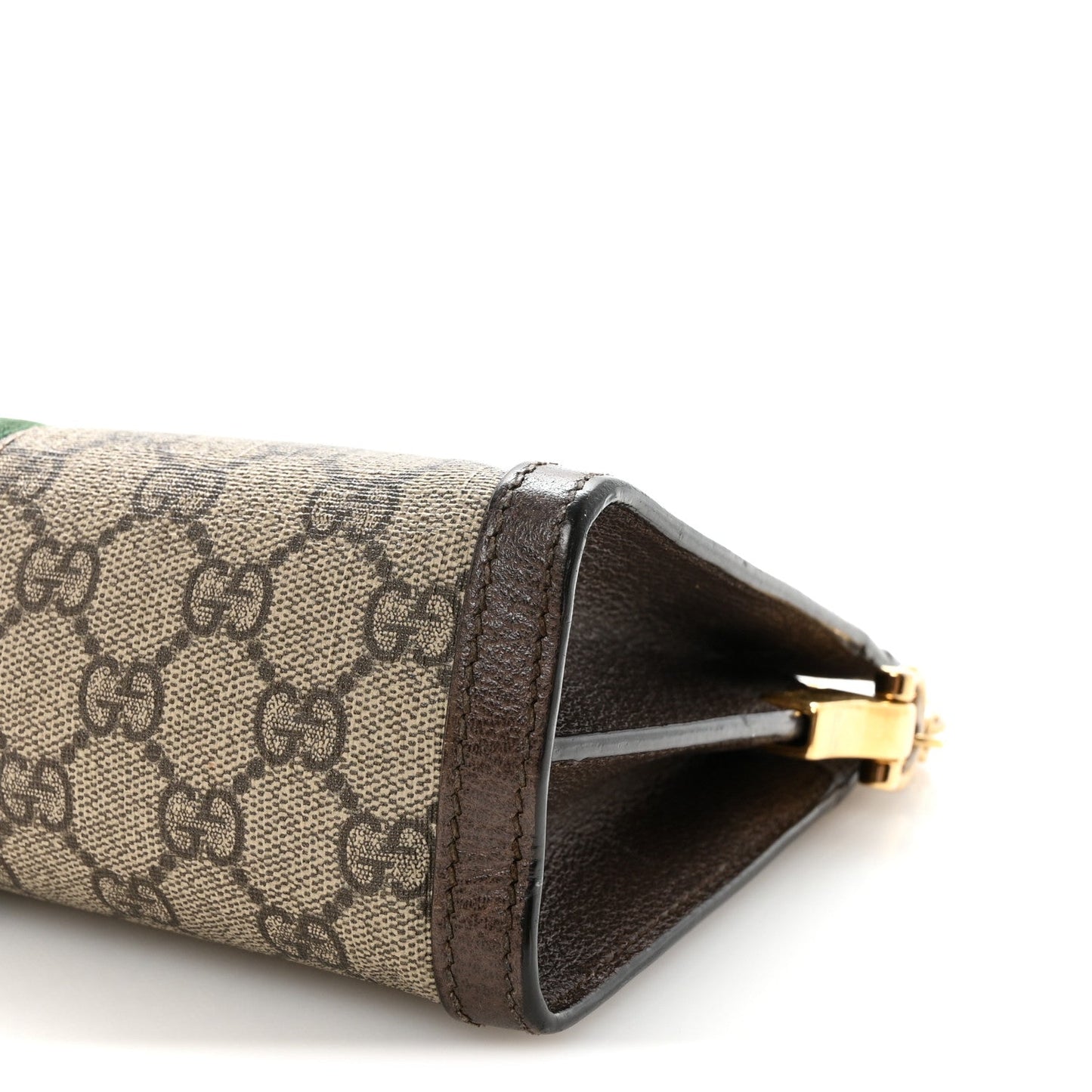 GG Supreme Monogram Web Small Ophidia Chain Shoulder Bag Brown