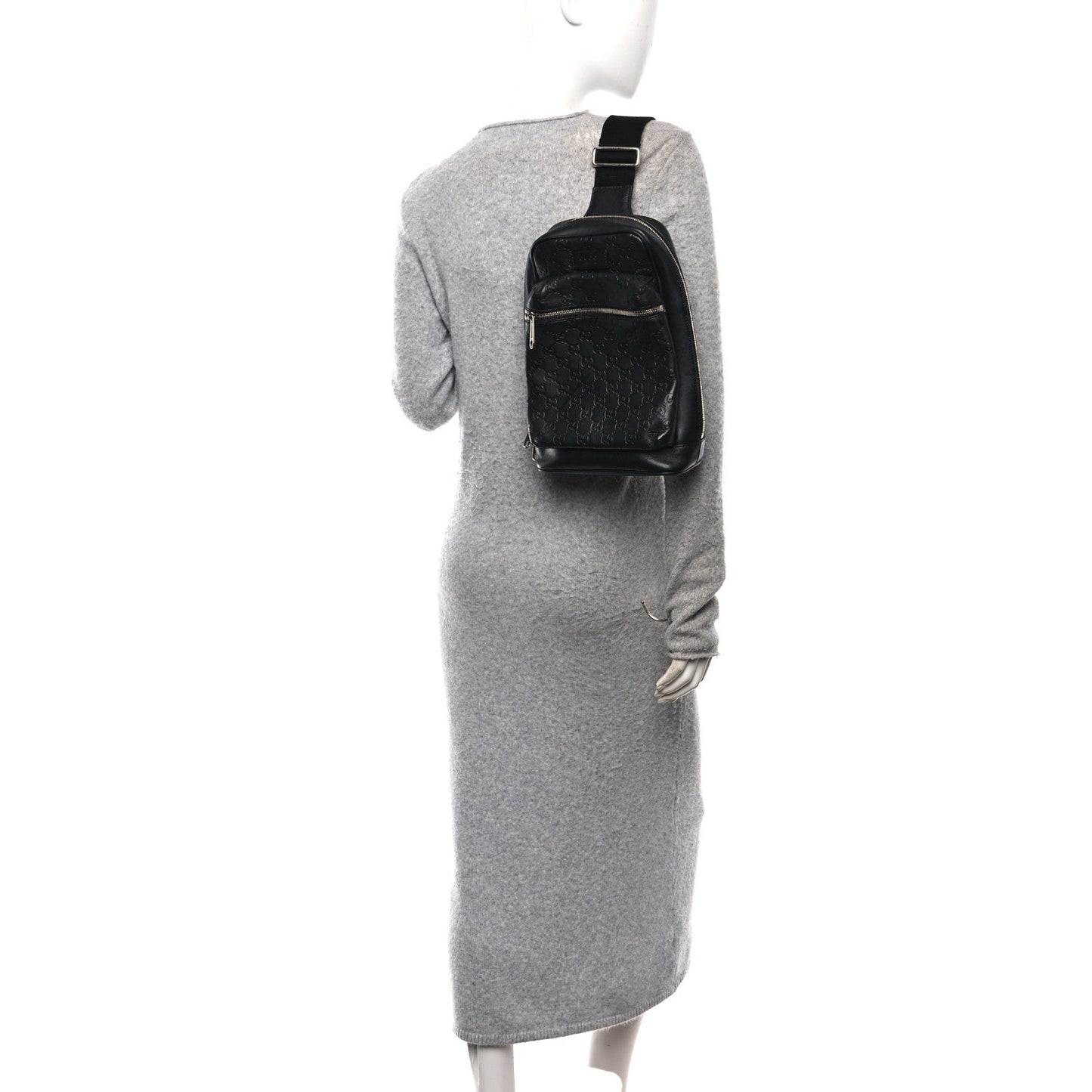 Guccissima Sling Backpack Black
