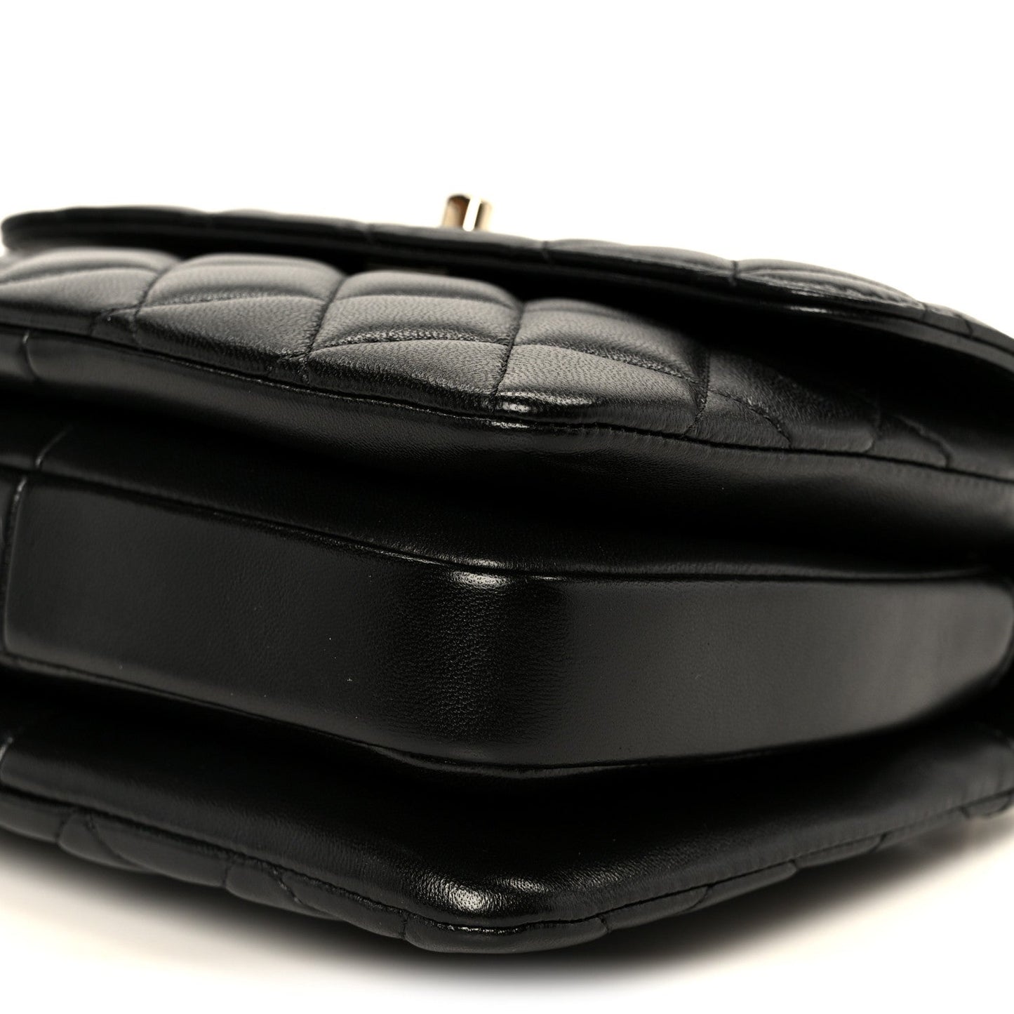 Lambskin Quilted Small Trendy CC Dual Handle Flap Bag Black