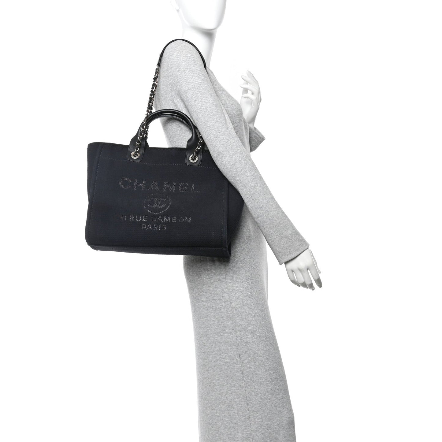 Mixed Fibers Small Deauville Tote Black