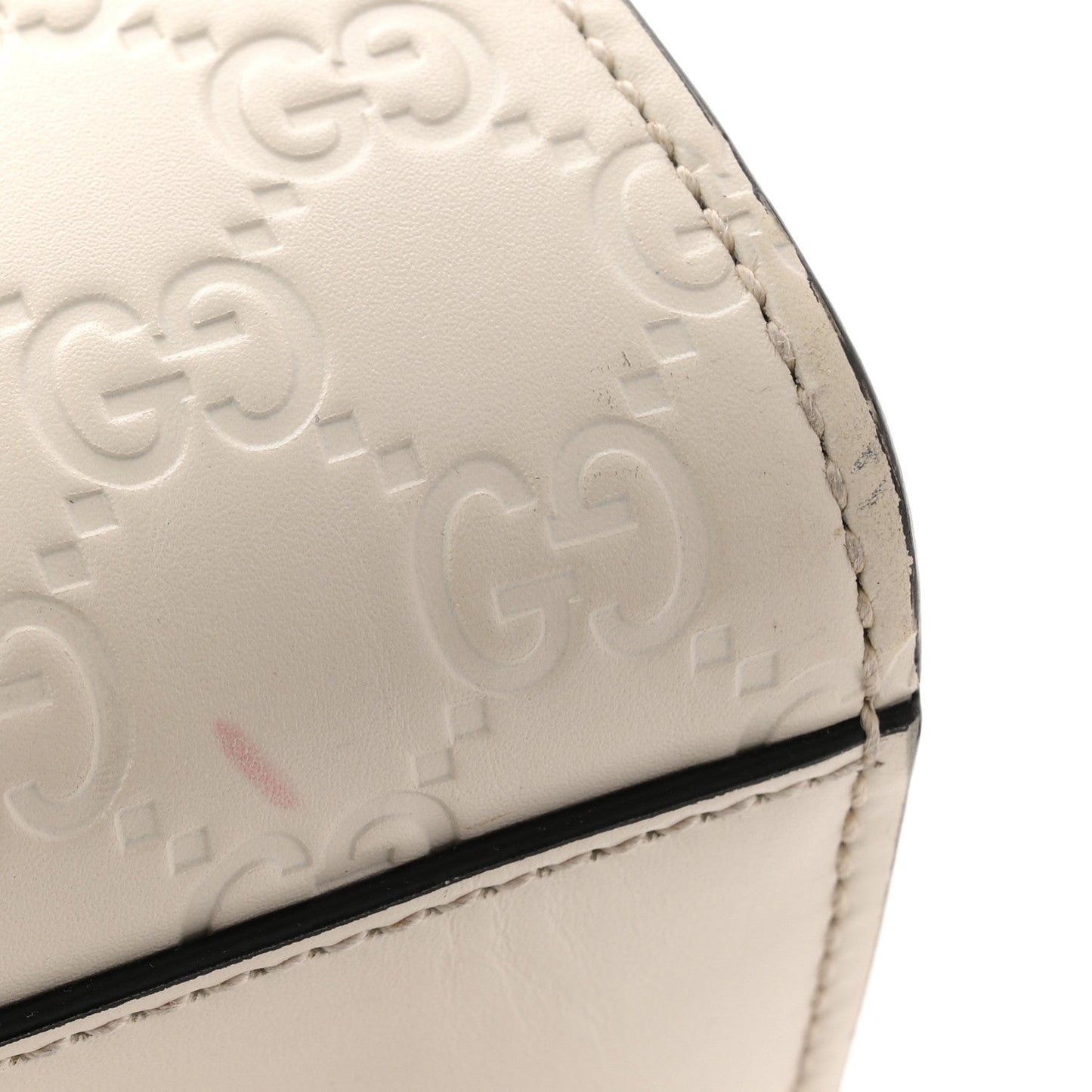 Guccissima Medium Padlock Shoulder Bag Black Mystic White