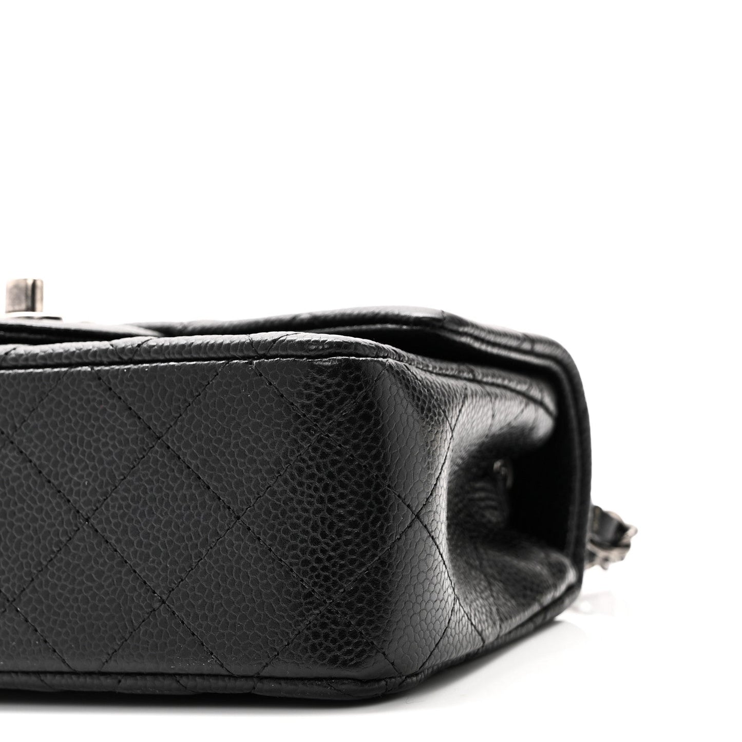 Caviar Quilted Mini Rectangular Flap Black