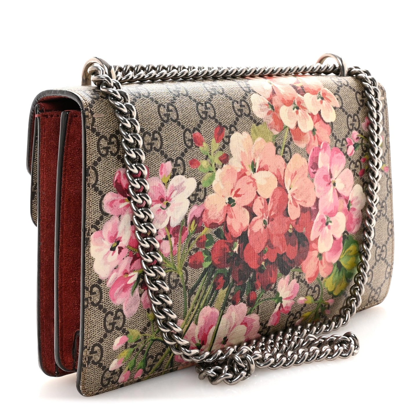 GG Supreme Monogram Blooms Small Dionysus Shoulder Bag Beige Multicolor Dry Rose