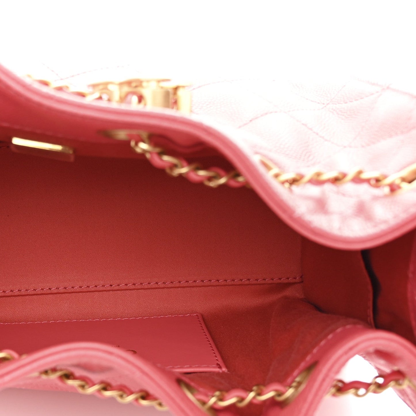 Caviar Quilted Mini Chanel 25 Handbag Coral