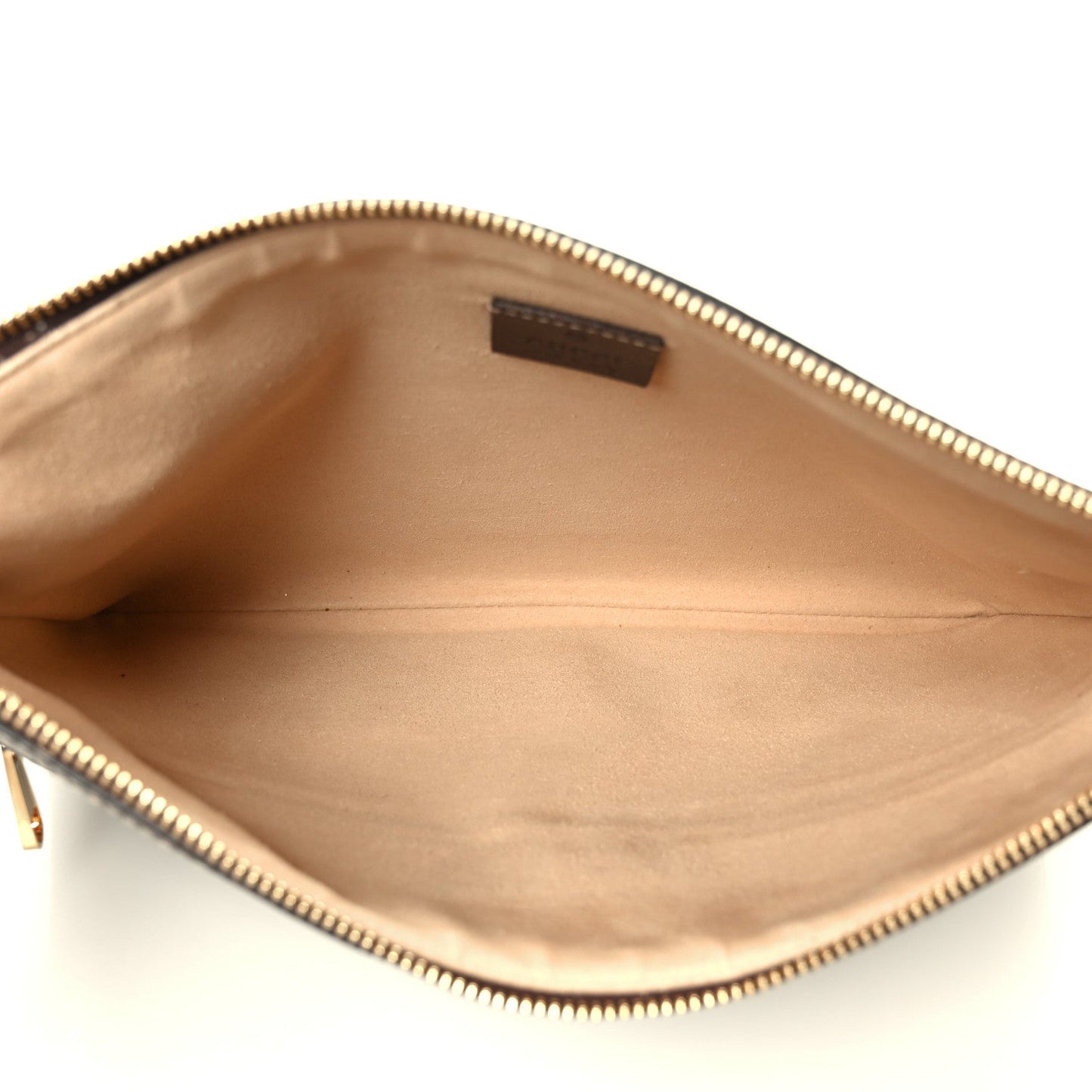 GG Supreme Monogram Large Ophidia Pouch Clutch Brown