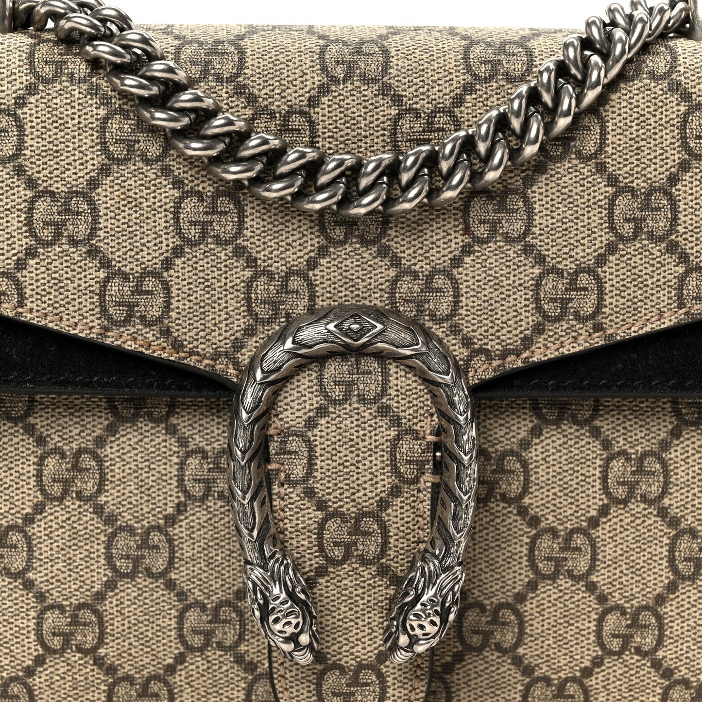 GG Supreme Monogram Mini Dionysus Shoulder Bag Black