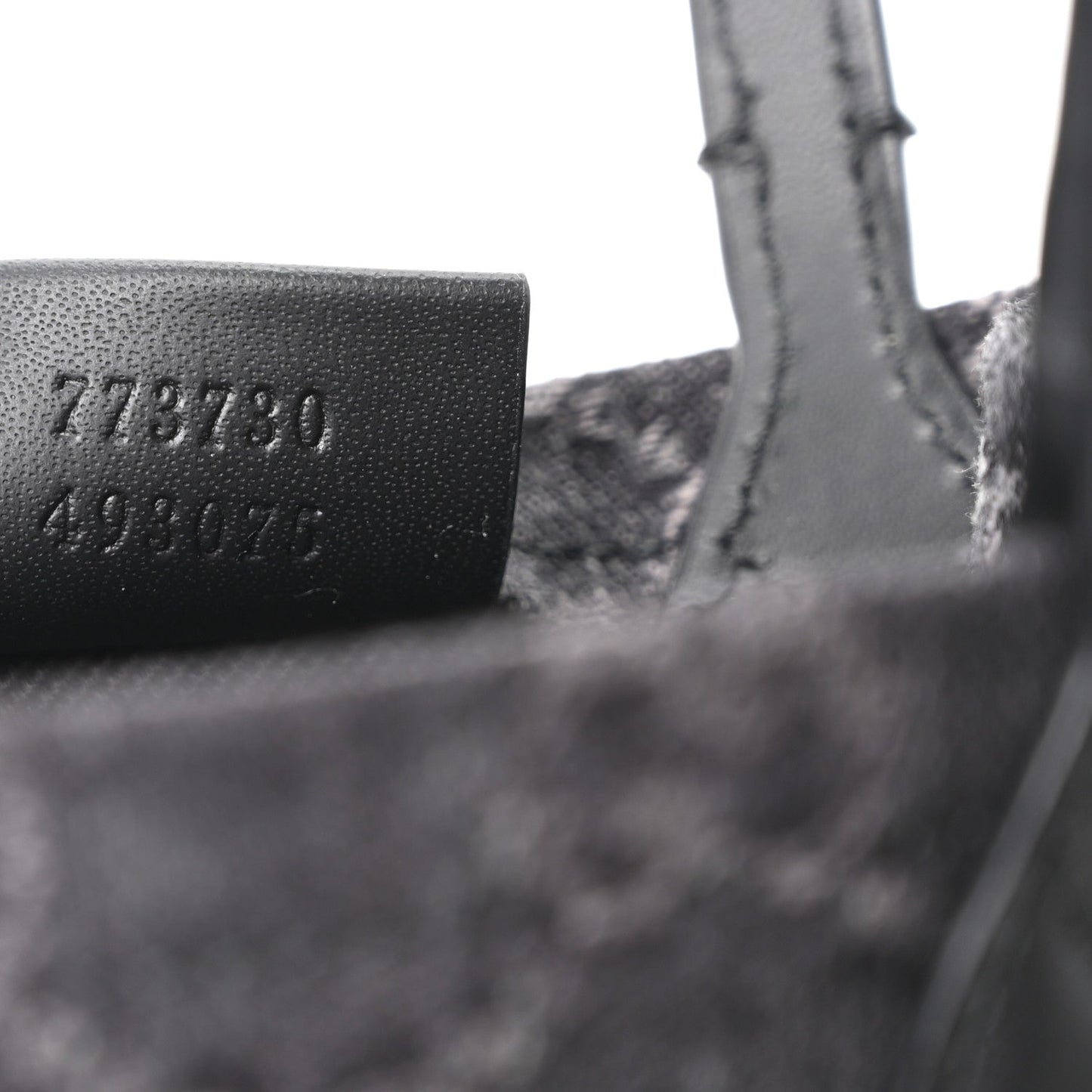 Denim GG Monogram Dollar Calfskin Mini Ophidia Tote Black Grey