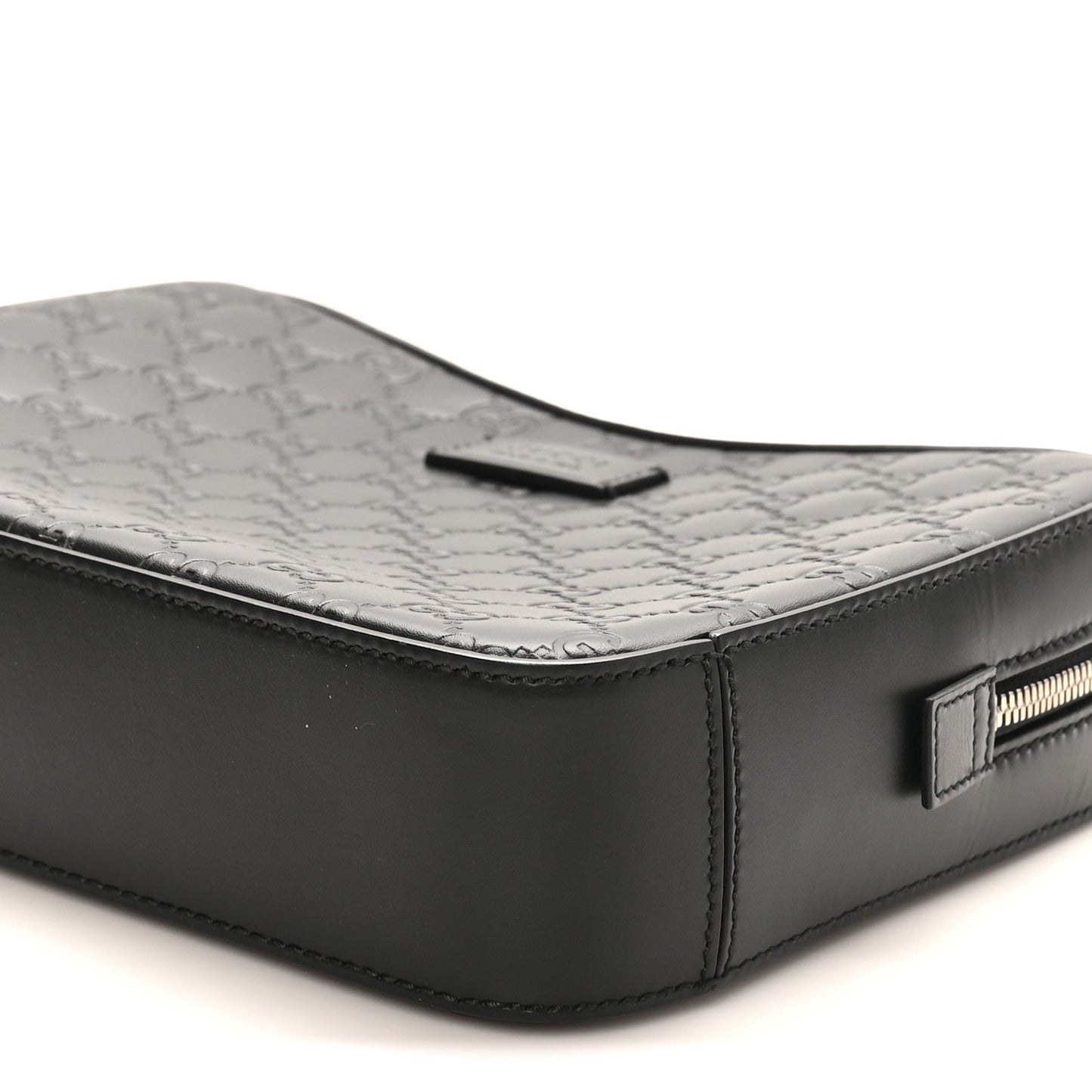 Guccissima Zip Pouch Wristlet Black
