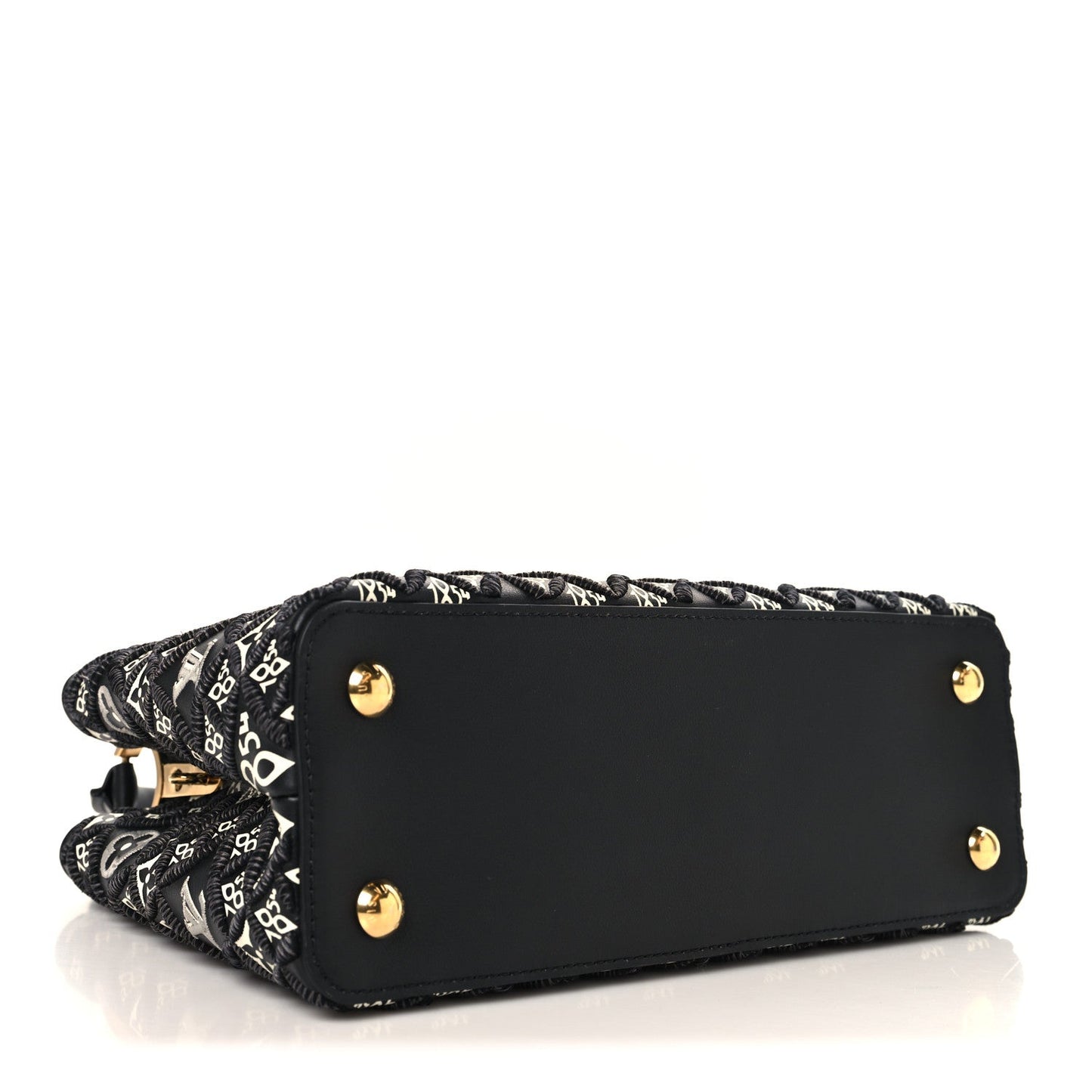 Calfskin Since 1854 Embroidered Capucines PM Black