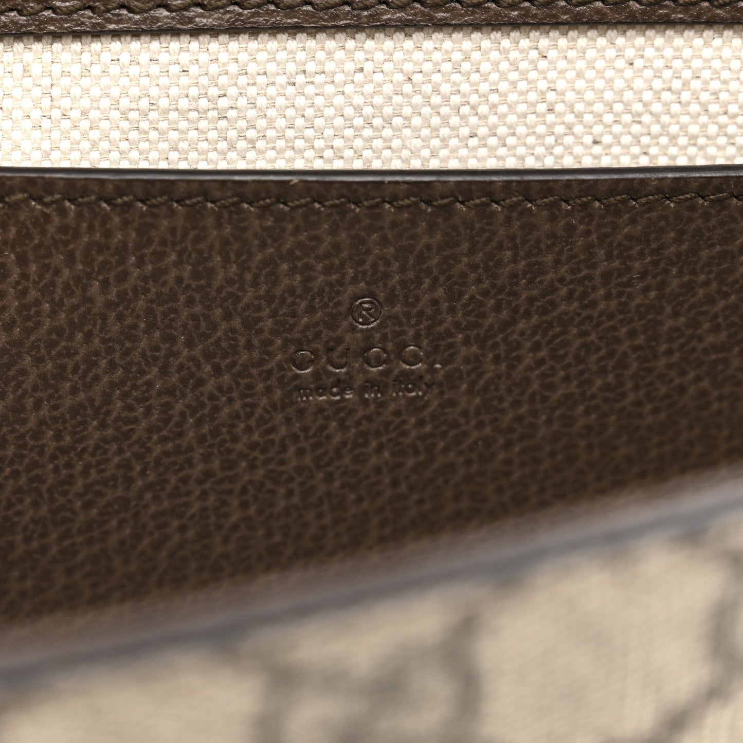 GG Supreme Monogram Textured Dollar Calfskin Web Mini Ophidia Envelope Shoulder Bag Beige Ebony New Acero