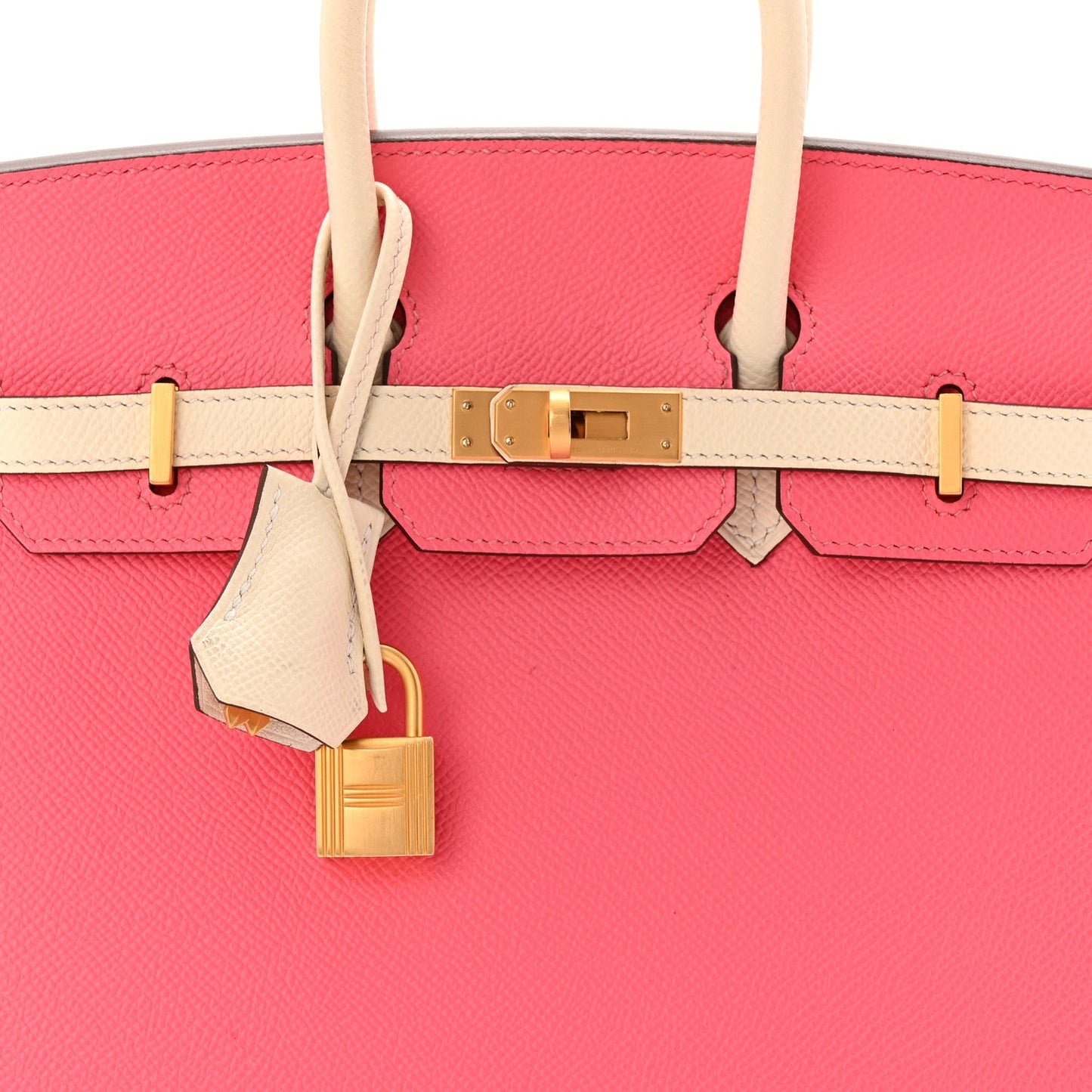Epsom Horseshoe Birkin Sellier 25 Rose Azalee Nata