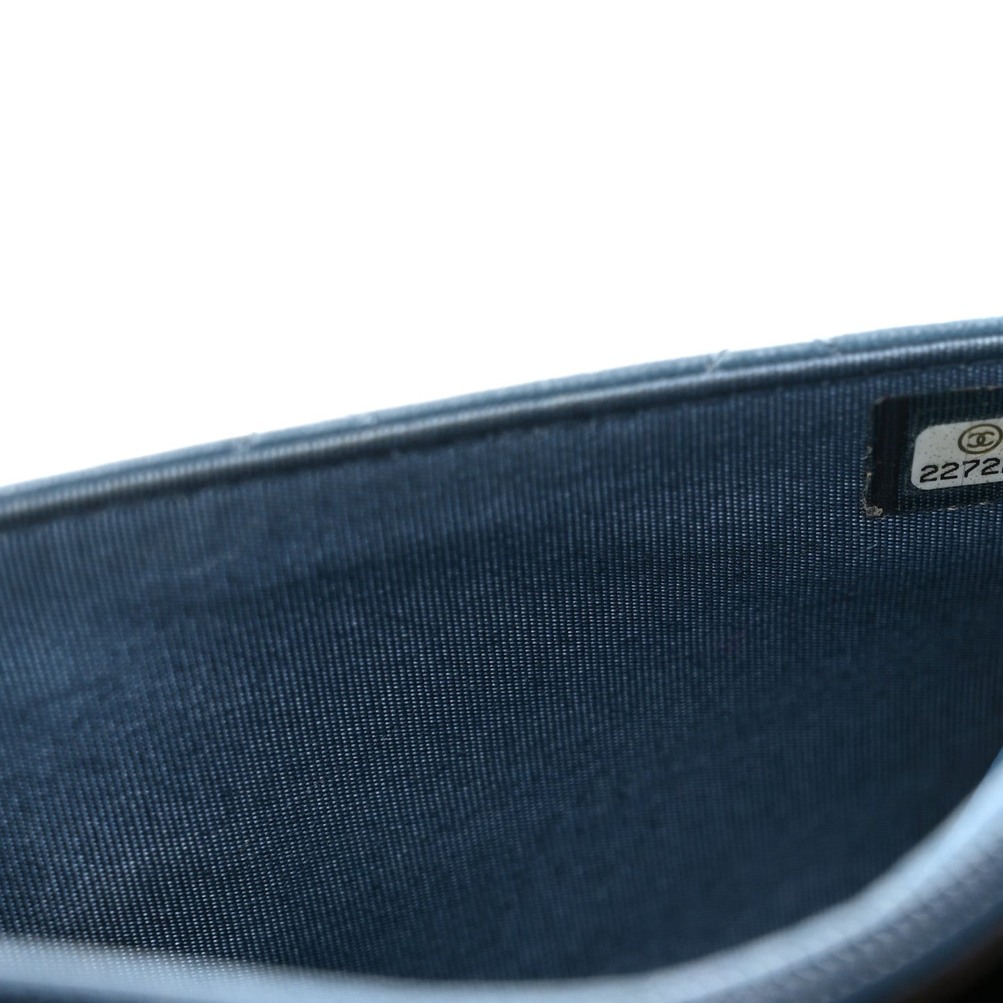 Lambskin Quilted Trendy CC Wallet On Chain WOC Blue