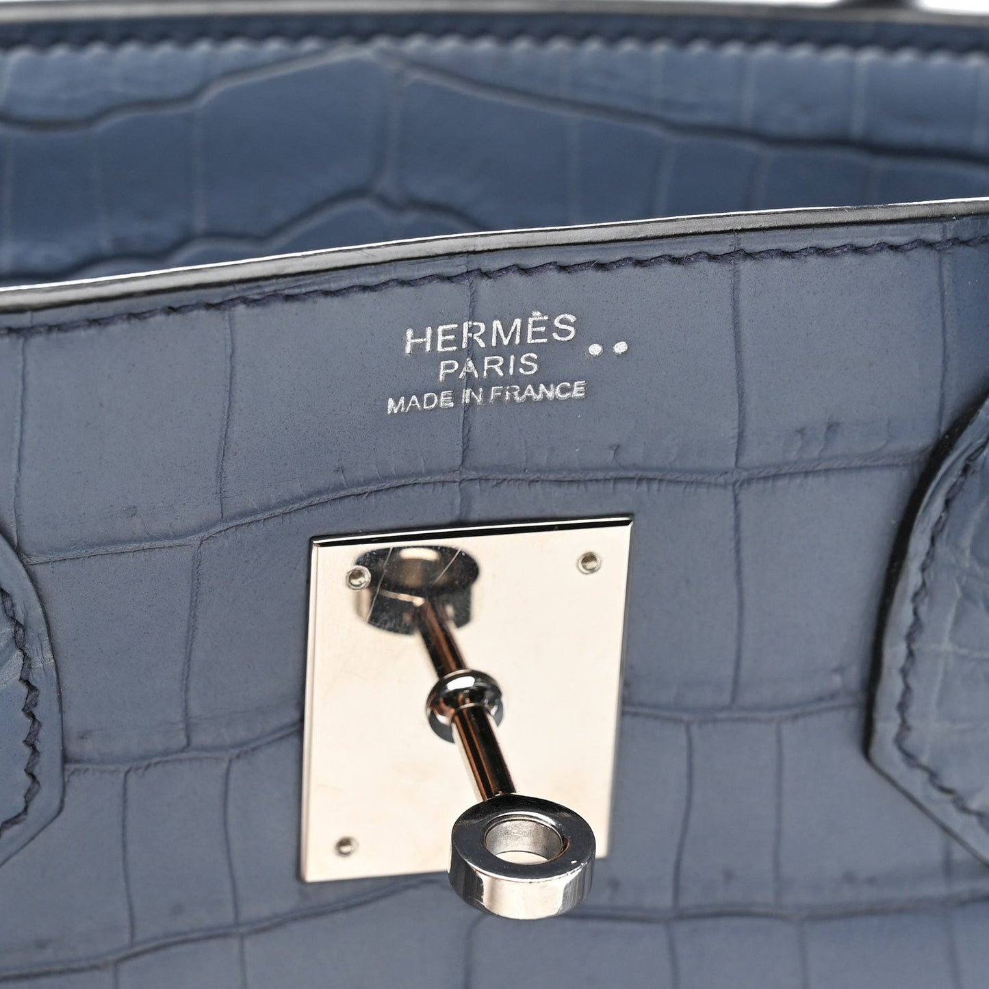 Matte Porosus Crocodile Birkin 30 Bleu Brighton